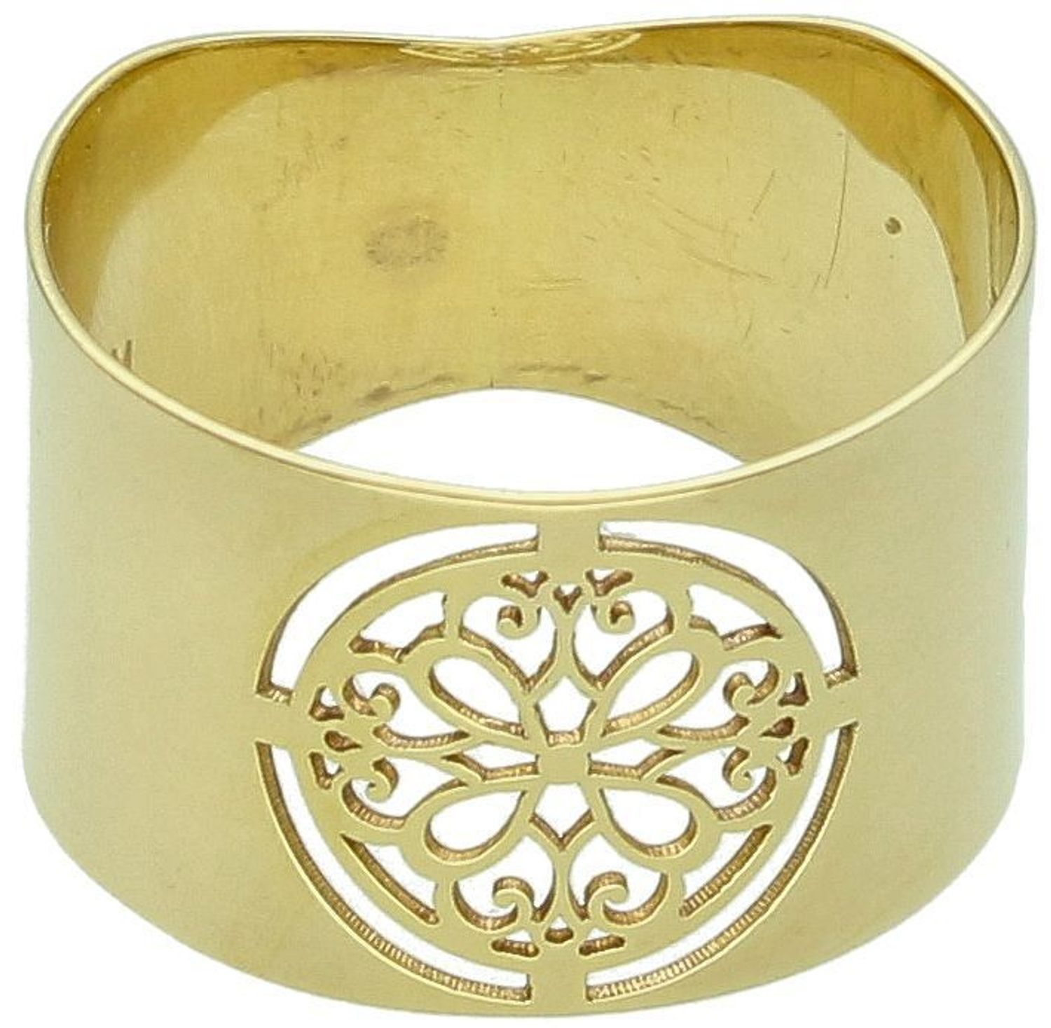 Złoty szeroki pierścionek z ornamentowym zdobieniem.jpg