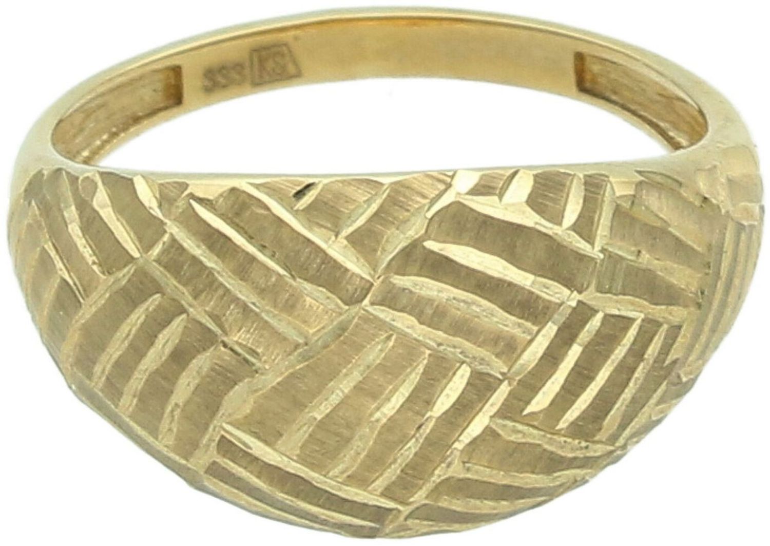 Złoty pierścionek damski 333 „Połyskujące kwadraty” – elegancki i nowoczesny Au.jpg