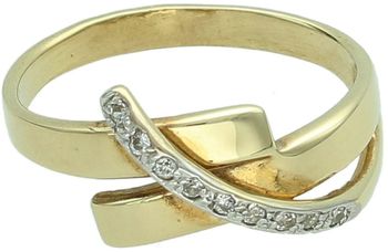 Złoty pierścionek damski 333 z pasmem cyrkonii – DIA-PRS-5201-333.jpg