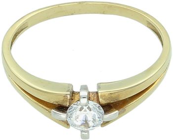 Złoty pierścionek zaręczynowy z cyrkonią  Próba 333.jpg