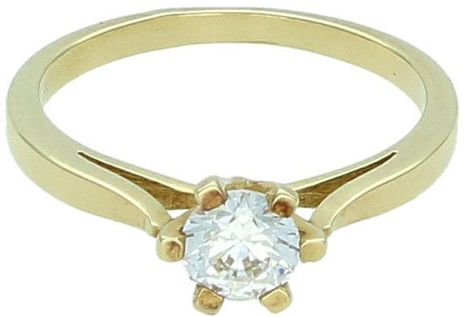 Złoty pierścionek zaręczynowy z jednym oczkiem próba 333 rozmiar 11, DIA-PRS-5221-333. To piękna biżuteria, która z pewnością będzie wyjątkowym symbolem miłości i zaangażowania. 1.jpg