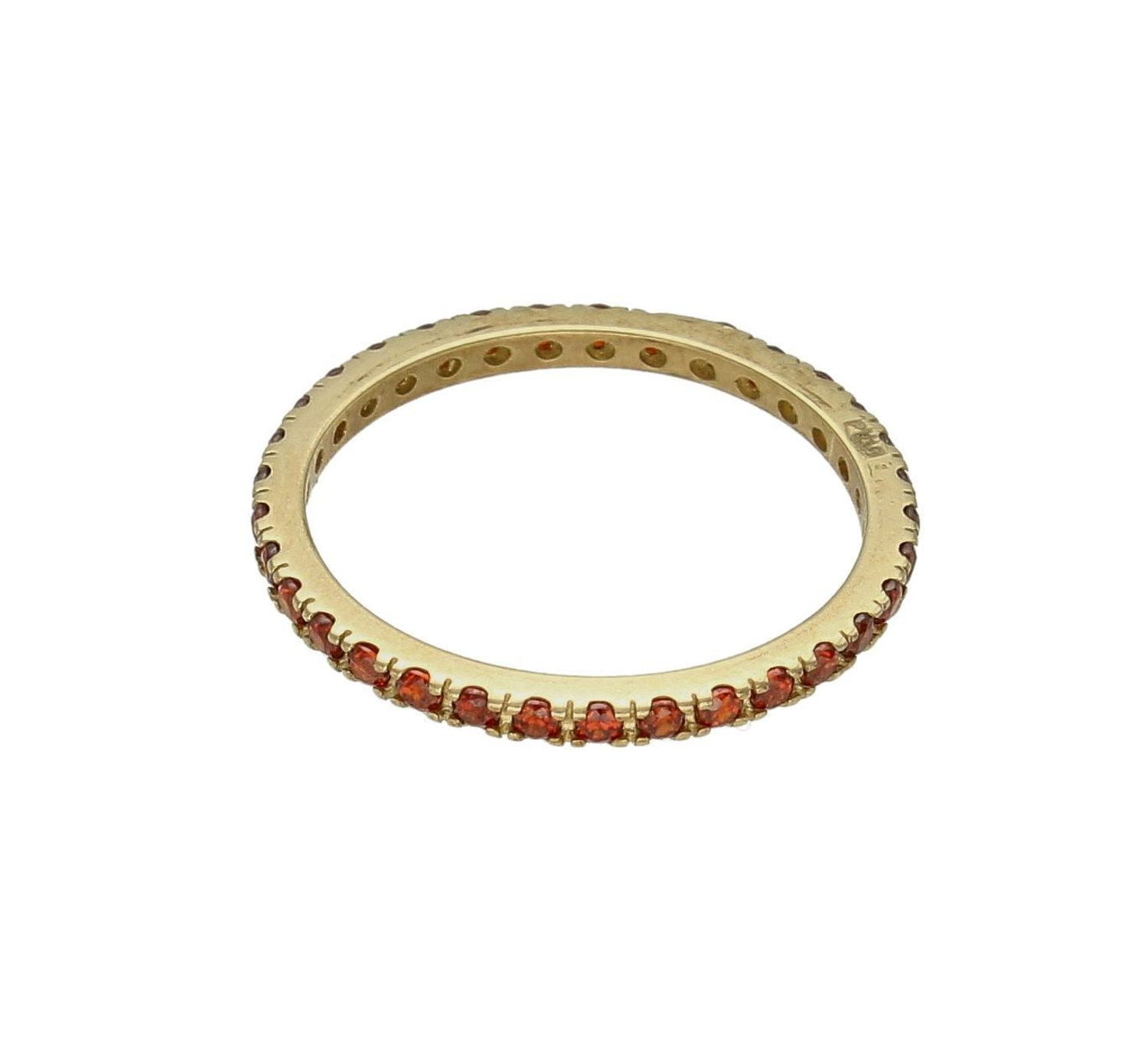 Złoty pierścionek 333 obrączka z czerwonymi cyrkoniami DIA-PRS-5222-333. Pierścionek został wykonany z najwyższej jakości żółtego złota próby 333 wysadzony czerwonymi cyrkoniami. Ten model pierścionka z pewnością spodoba się k (1).jpg