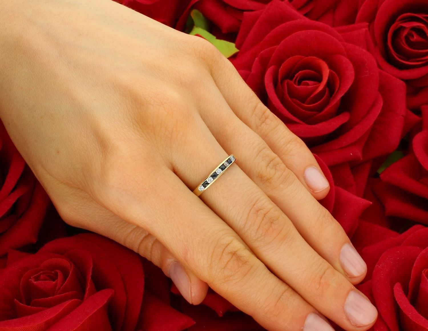 Złoty pierścionek próba 333 'Błyszcząca wstęga' rozmiar 12  2.jpg