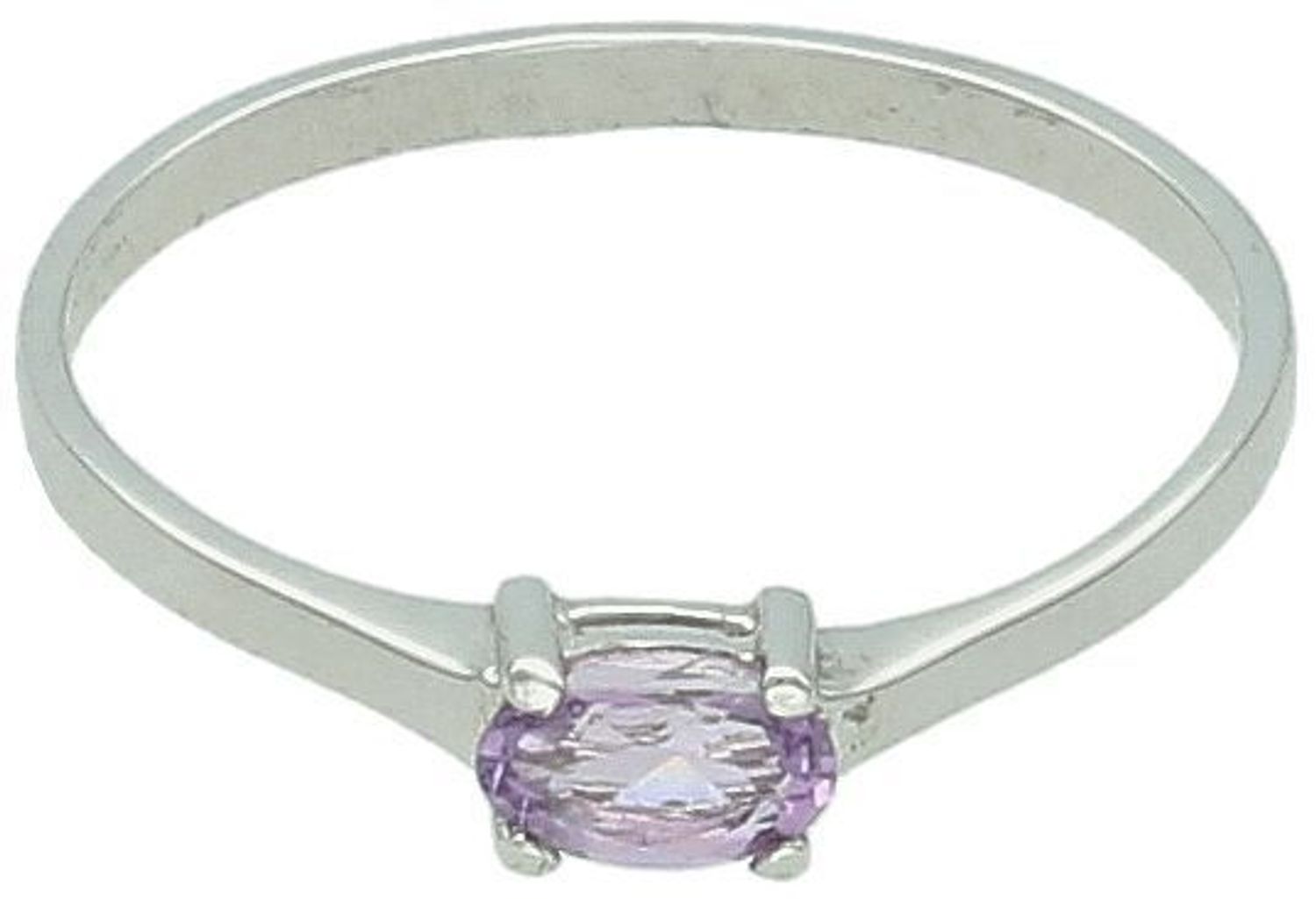 Złoty pierścionek białe złoto z ametystem próba 333 rozmiar 12, DIA-PRS-5224-333. Elegancki pierścionek wykonany z białego złota o próbie 333, który zachwyca subtelnym blaskiem i 1.jpg