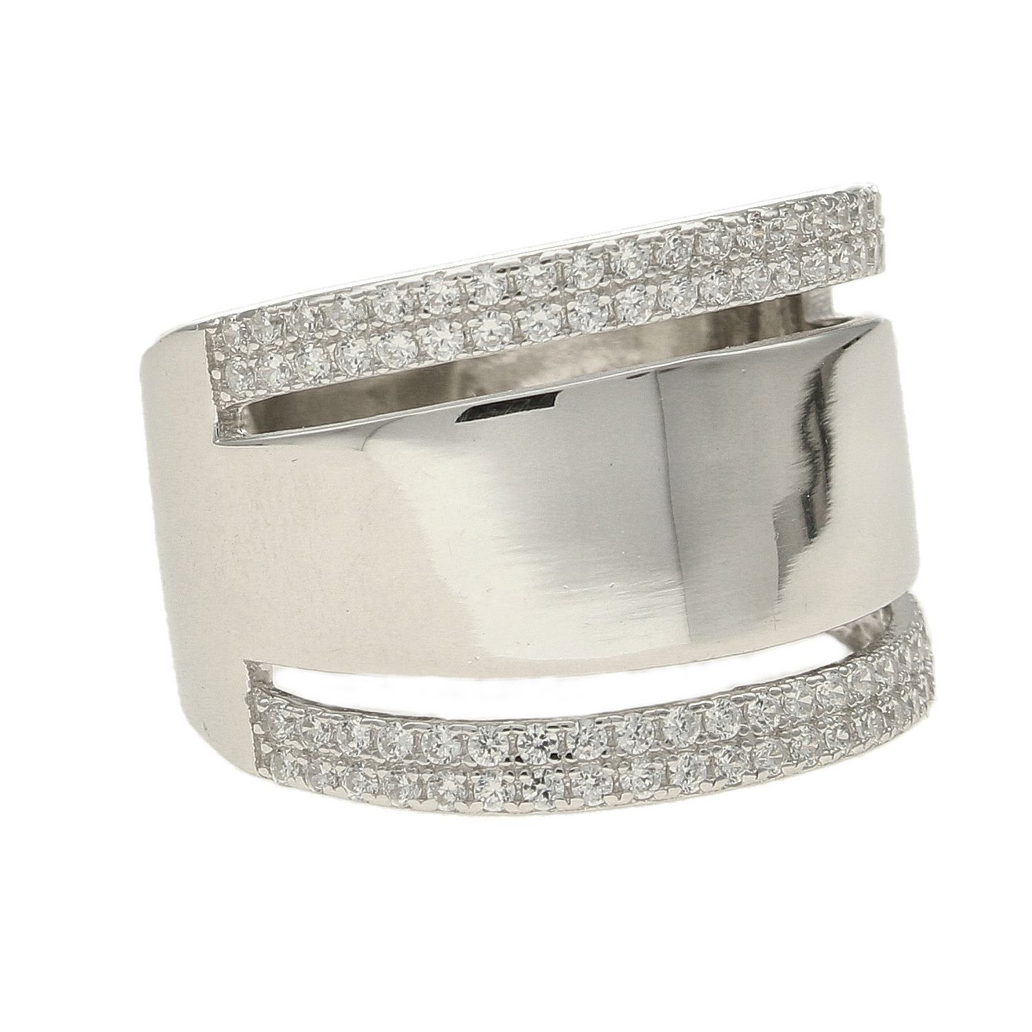 Srebrny szeroki pierścionek ozdobiony cyrkoniami DIA-PRS-5459-925 (1).jpg