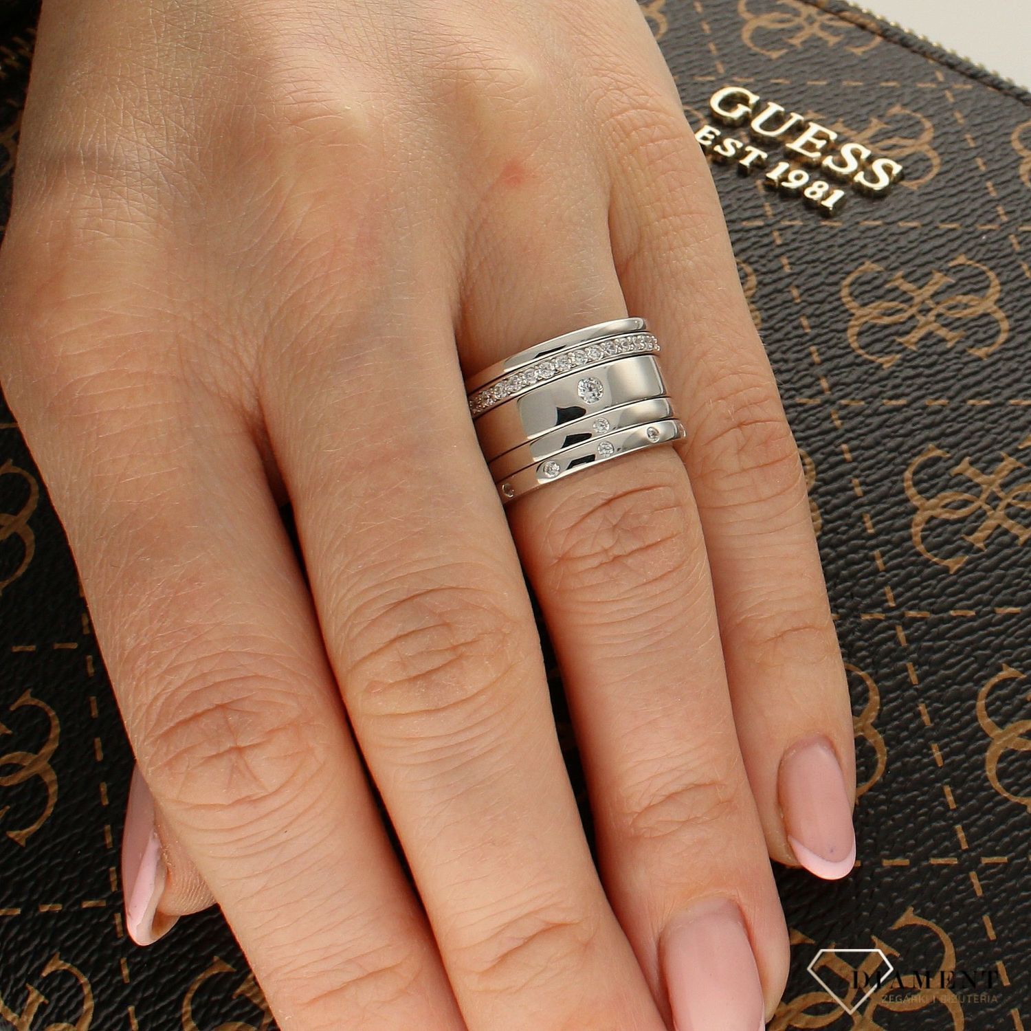 Srebrny Pierścionek Dall' Acqua  Wiele elementów  925 DIAMENT DIA-PRS-5562-925.jpg