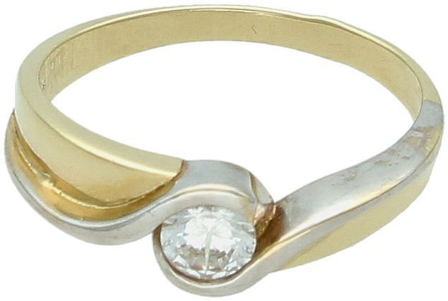 Pierścionek damski złoty rozmiar 10 próba 585 z cyrkonią DIA-PRS-5809-585 Ten wyjątkowy pierścionek damski to połączenie klasyki i nowoczesnej elegancji. Wykonany z wysokiej 1.jpg