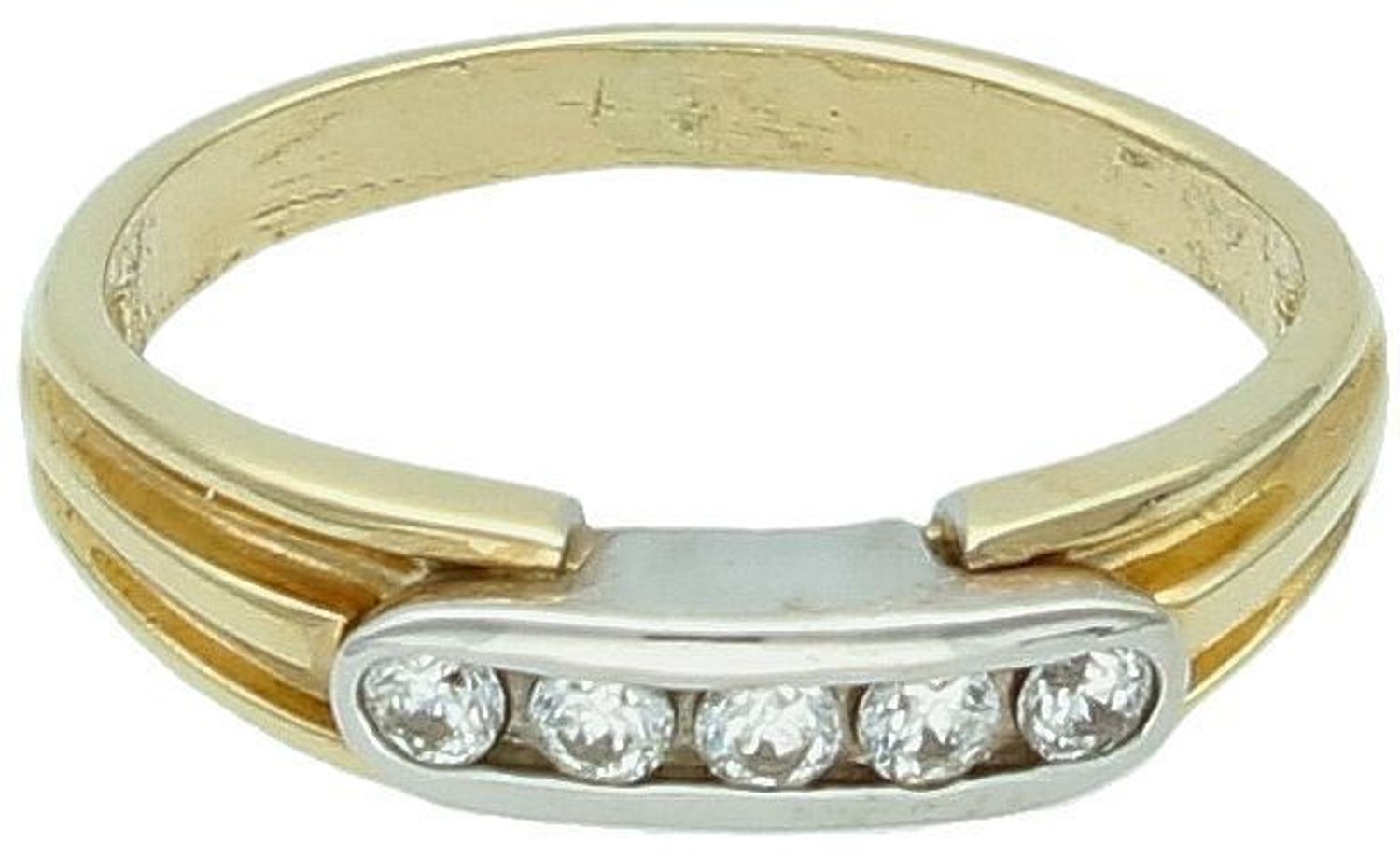 Złoty pierścionek damski 585 z pasem cyrkonii. Model DIA-PRS-6067-585, 2,49 g, rozmiar 12. Klasyka i blask w jednym. Kup teraz w naszym sklepie z biżuterią!1.jpg