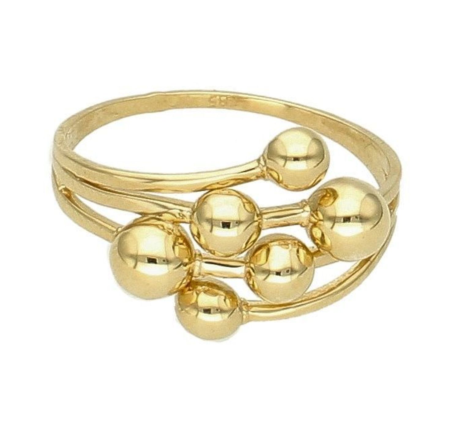 Złoty pierścionek 585 z gładkimi kulkami DIA-PRS-6159-585💎 Złoty pierścionek o nowoczesnej formie 💎 Pierścionek.jpg