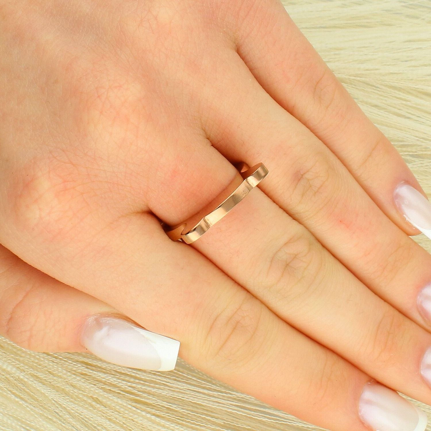 Stalowy Pierścionek Miś Różowe Złoto „Touse” – Rozmiar 15 stal.jpg