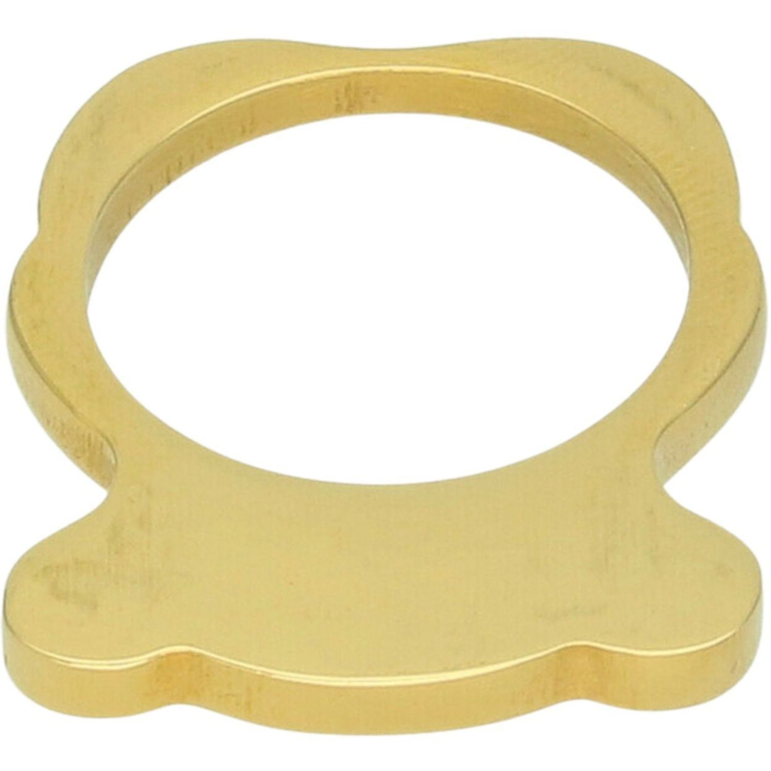 Stalowy Pierścionek Miś w Złotym Kolorze „Tuos” miś.jpg