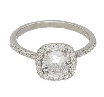 Srebrny pierścionek z białymi kamieniami Bogaty wzór DIA-PRS-6288-925. Srebrny pierścionek z dużą cyrkonią. Srebrny pierścionek bogato zdobiony. Srebrny pierścionek dla każdej kobiety..jpg