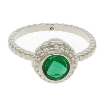 Srebrny pierścionek gładki 925 zielony kamień DIA-PRS-6301Z-925. Srebrny pierścionek z cyrkonią. Srebrny pierścionek z zieloną cyrkonią. Srebrny pierścionek grawerowany. Srebrny pier.jpg