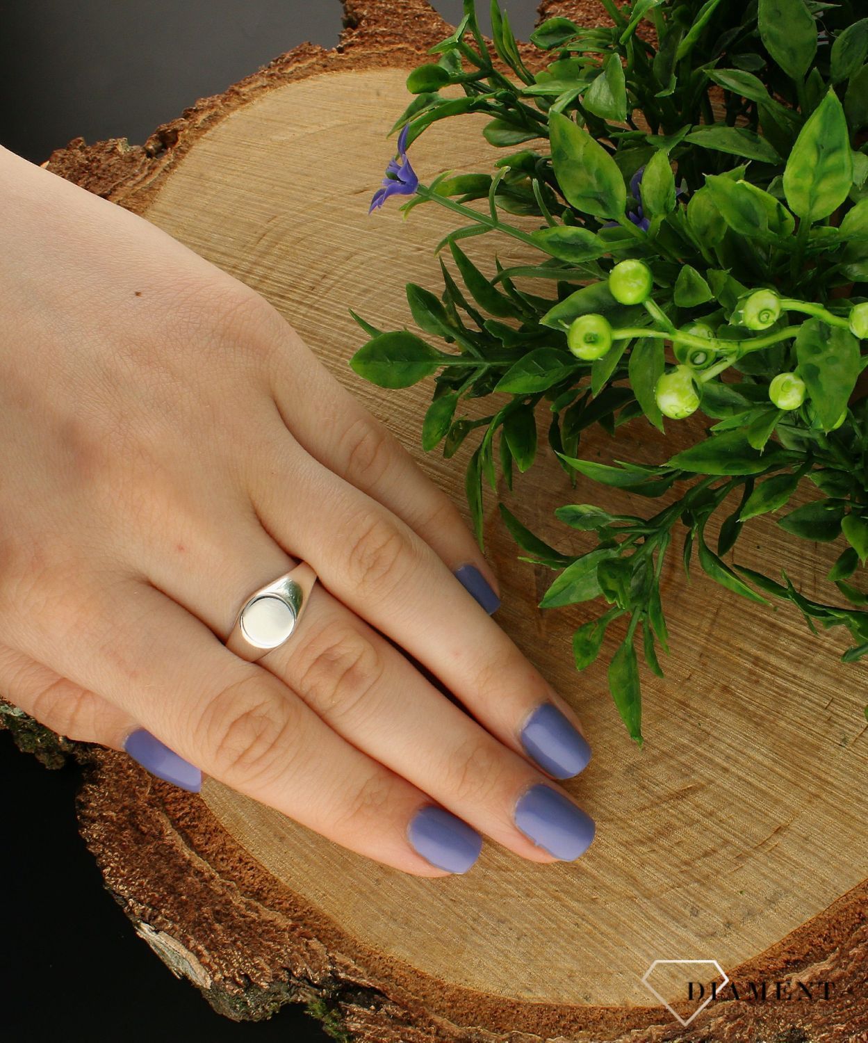 Pierścionek srebrny sygnet okrągły 925 DIA-PRS-6307-925. Pomysł na prezent. Sygnet męski. Sygnet damski. Biżuteria męska. Gładki.jpg