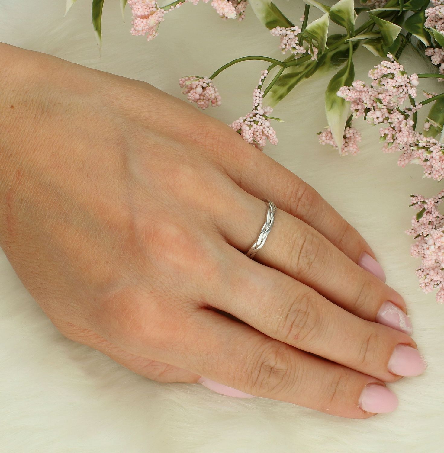 Pierścionek srebrny 925 pleciona obrączka rozmiar 12 DIA-PRS-7161-925 2.jpg