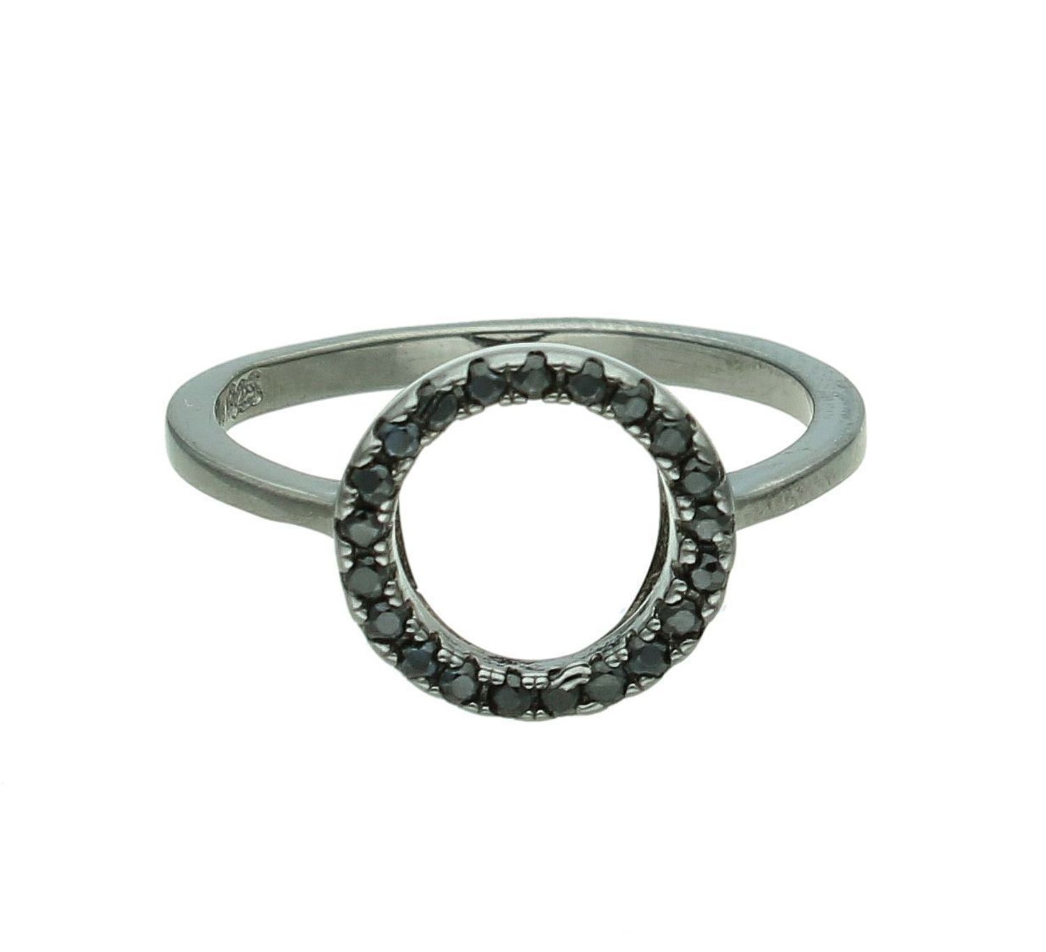 Pierścionek srebrny 925 czarne kółko z cyrkoniami rozmiar 12 DIA-PRS-7167-925 (2).jpg