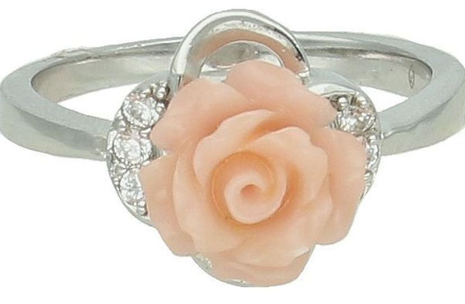 Srebrny pierścionek damski 925 różowa Róża rozmiar 11 DIA-PRS-7168-925.jpg
