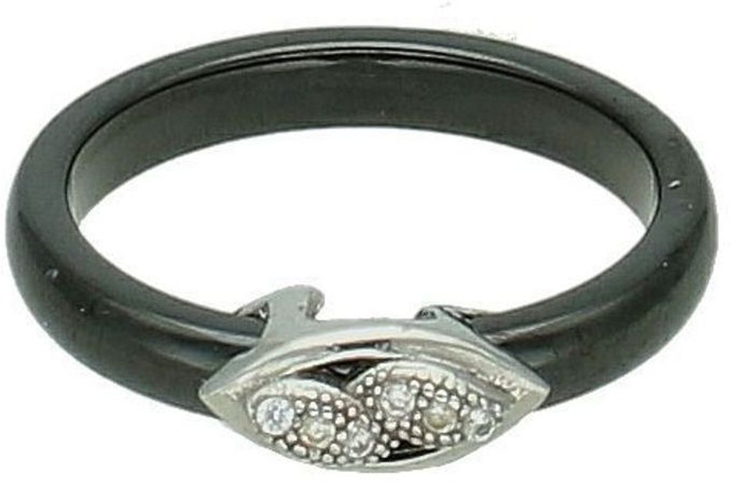 Srebrny pierścionek damski 925 czarna ceramika rozmiar 11 DIA-PRS-7174-925. Srebrny pierścionek damski. Pierścionek srebrny dla kobiety na prezent. Srebrny damski pierścionek z ceramiki.1.jpg