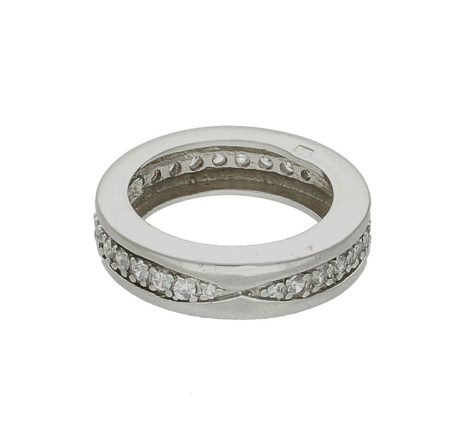 Szeroka obrączka z cyrkoniami pierścionek damski 925 z pasmem cyrkonii DIA-PRS-7175-925 2.jpg