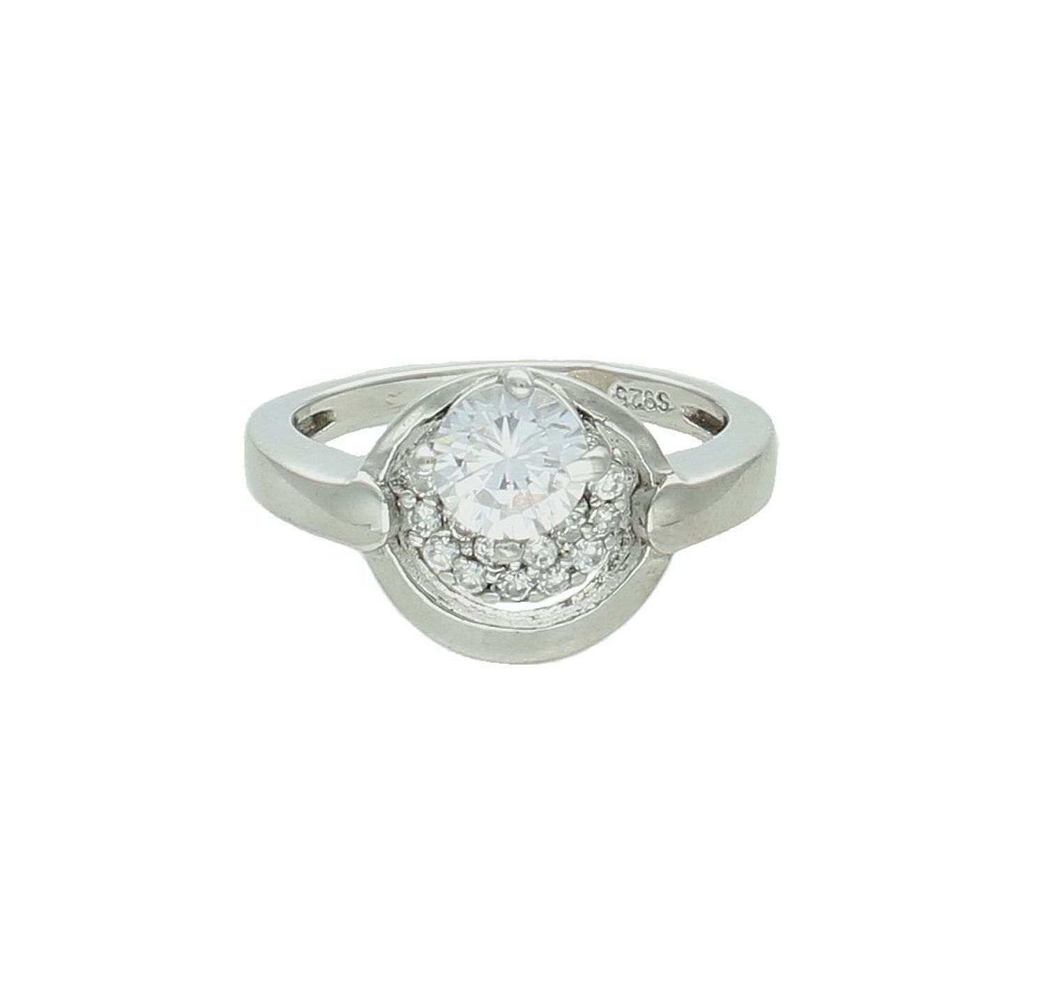 Srebrny pierścionek damski 925 okrągły z cyrkoniami rozmiar 12 DIA-PRS-7176-925 2.jpg