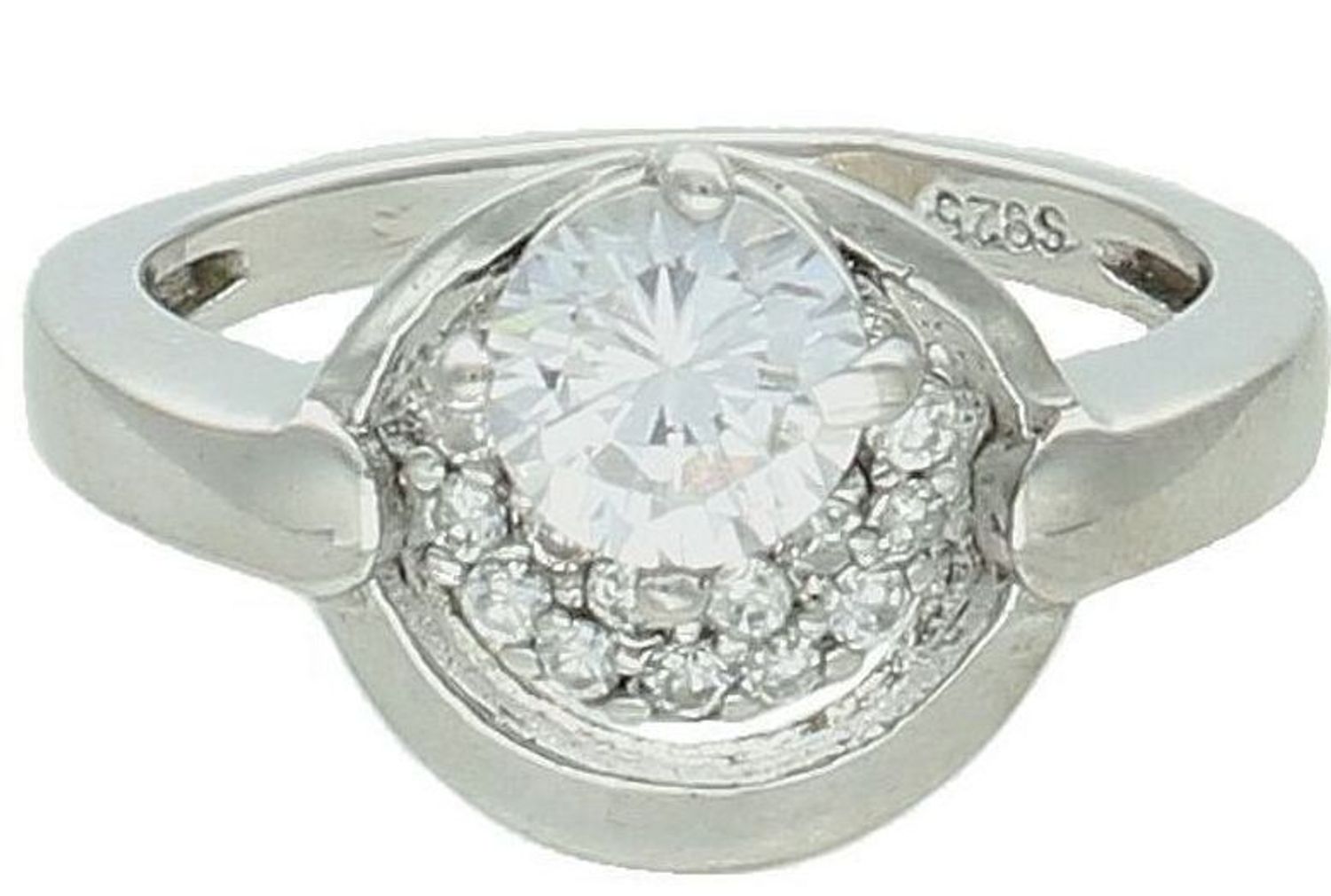 Srebrny pierścionek damski 925 okrągły z cyrkoniami rozmiar 12 DIA-PRS-7176-925 2.jpg