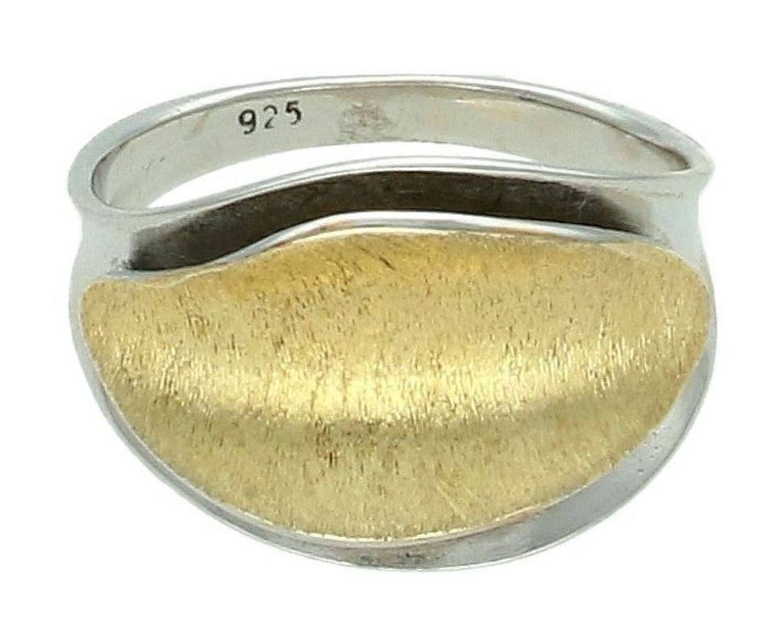 Srebrny pierścionek damski 925 matowy z dodatkiem złota DIA-PRS-7190-925.  Srebrny pierścionek damski. Srebrny pierścionek z dodatkiem złota. Pierścionek srebrny damski. Srebrny pierścionek na prezent dla kobiety..jpg