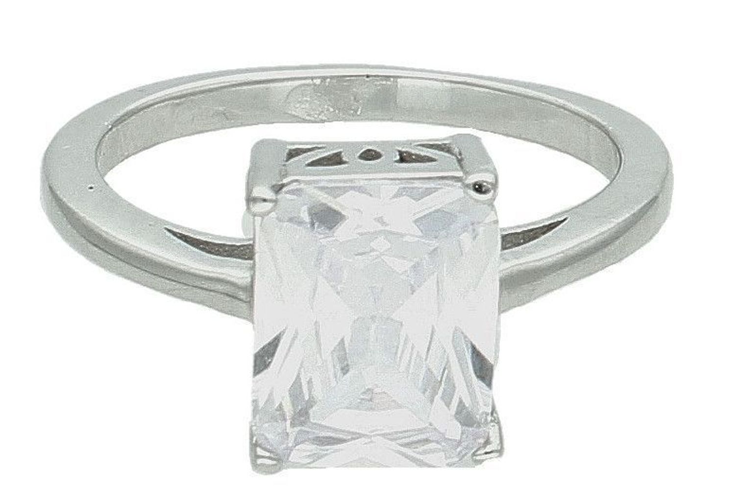 Srebrny pierścionek damski 925 zaręczynowy prostokątna cyrkonia rozmiar 17 DIA-PRS-7206-925 (1).jpg