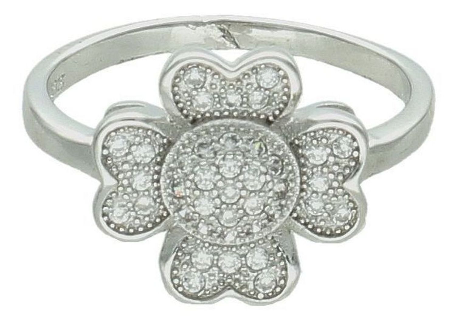 Srebrny pierścionek damski 925 wysadzany cyrkoniami kwiatek rozmiar 17 DIA-PRS-7218-925.jpg