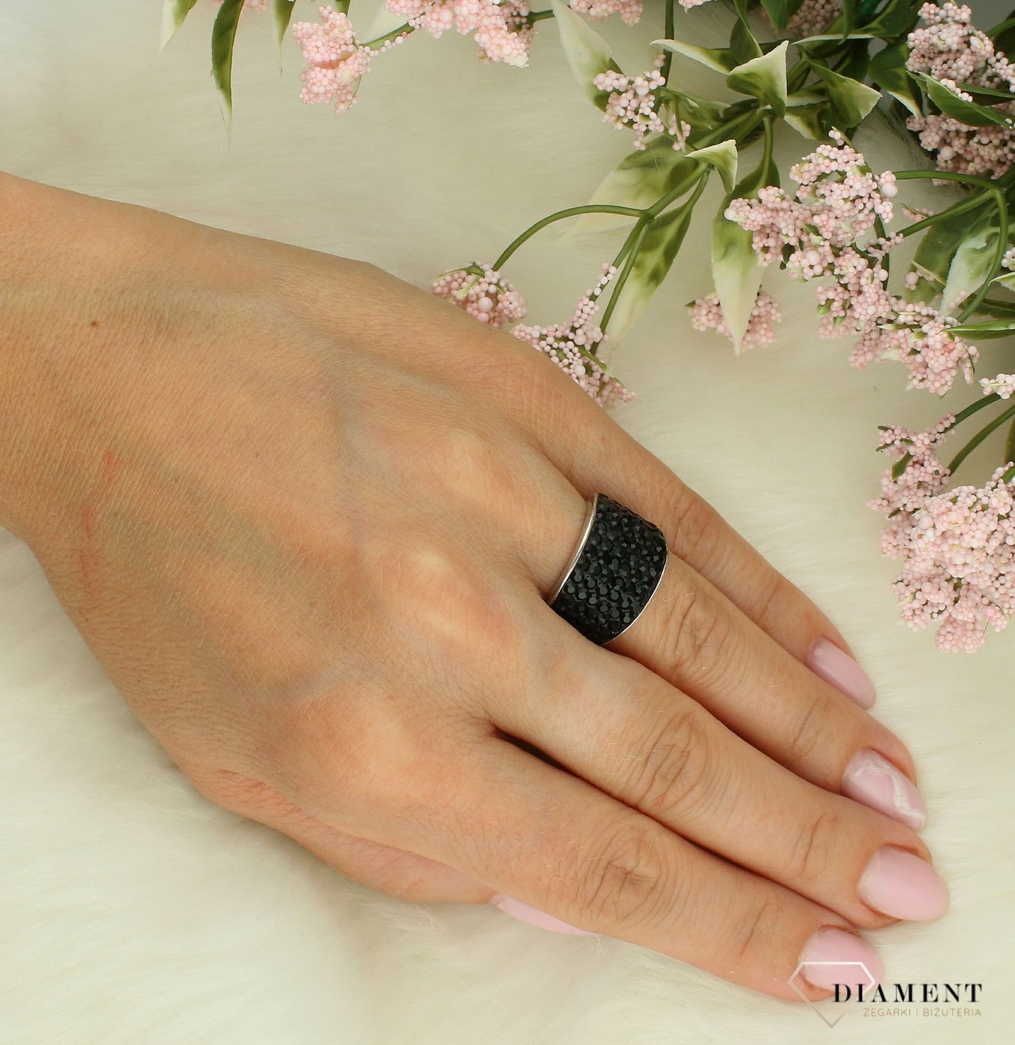 Srebrny pierścionek damski 925 Swarovski elements rozmiar 11 DIA-PRS-7219-925.jpg