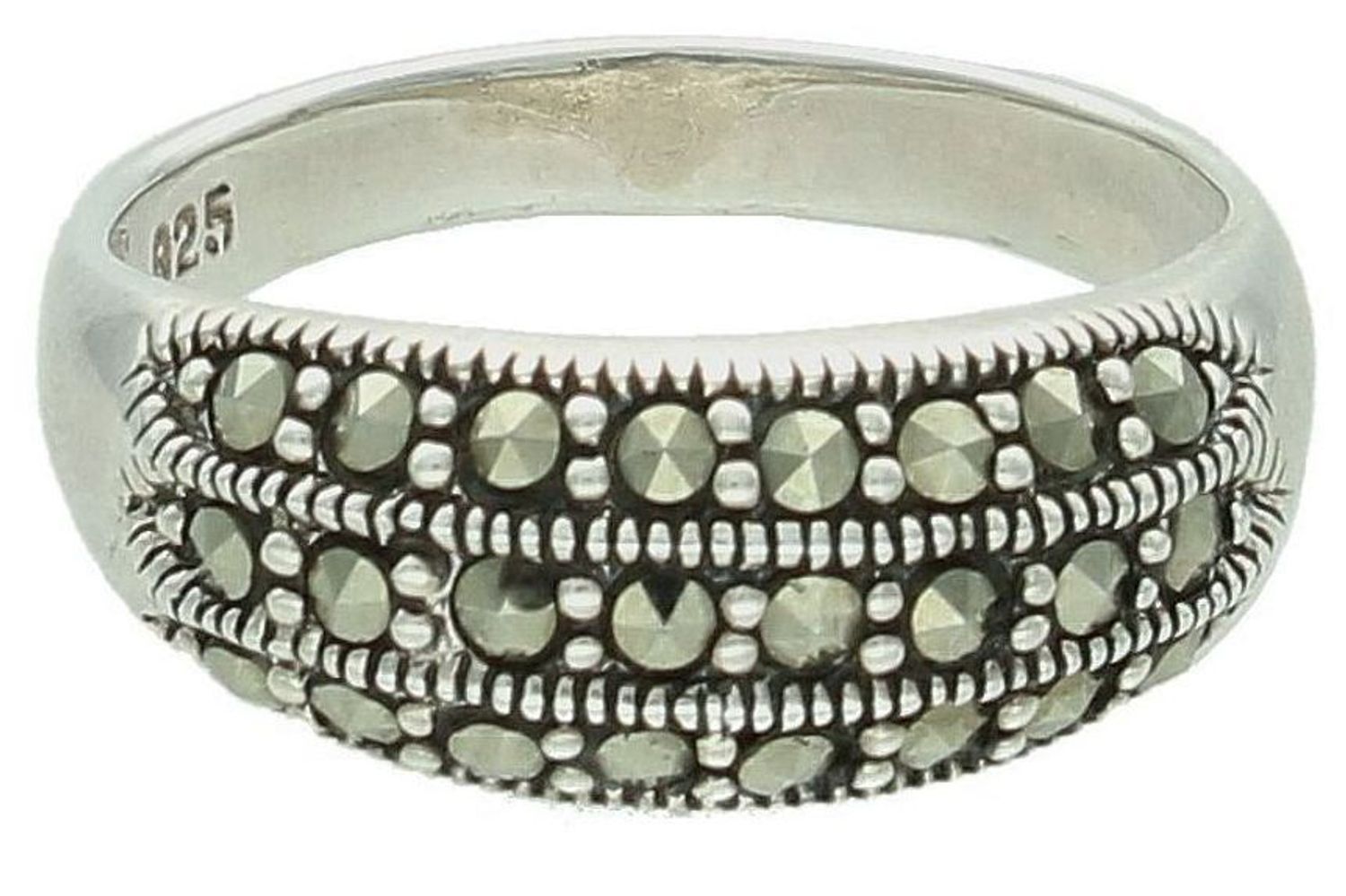 Srebrny pierścionek damski 925 z markazytami rozmiar 17 DIA-PRS-7252-925.jpg