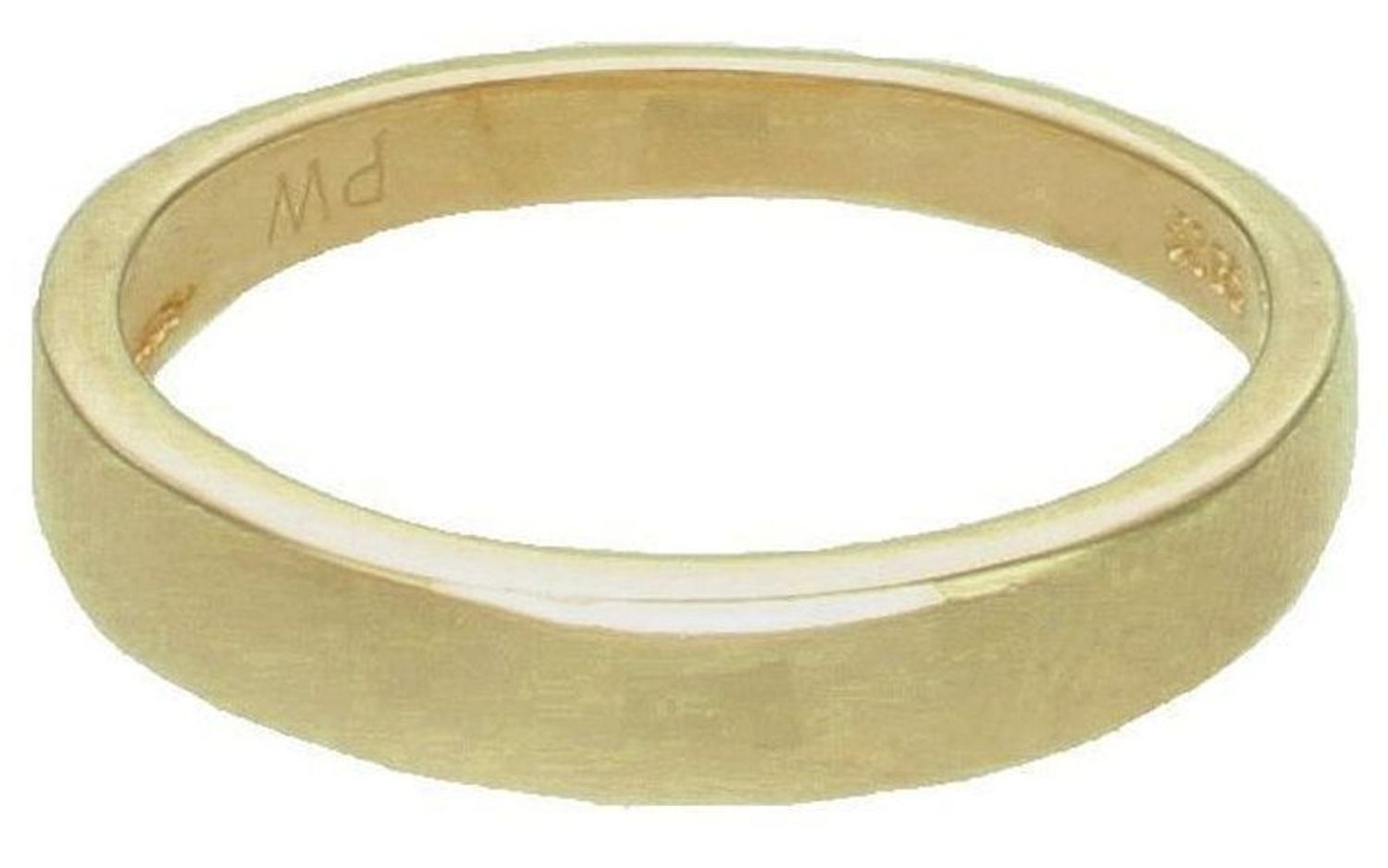 Złoty pierścionek damski srebro 925 pozłacana obrączka gładka rozmiar 15 DIA-PRS-7261-925 5.jpg