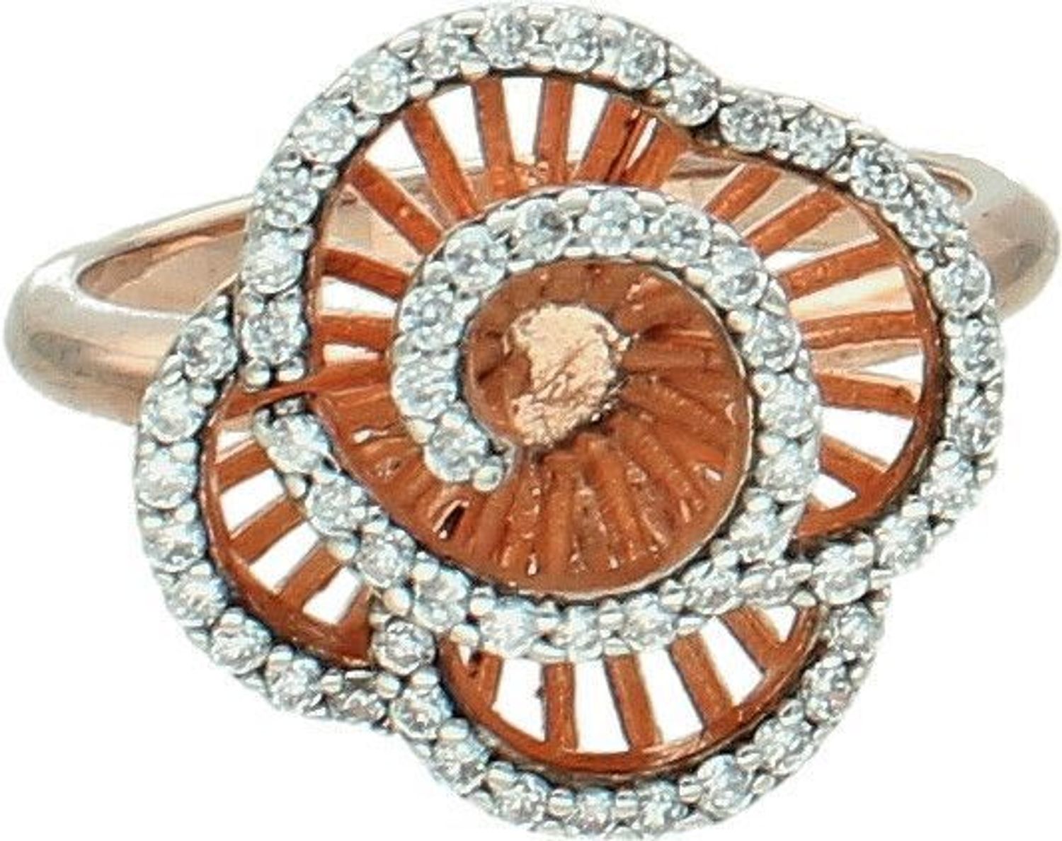 Srebrny pierścionek damski 925 róża pokryta różowym złotem rozmiar 20 DIA-PRS-7267-925. Srebrny pierścionek damski. Srebrny pierścionek z cyrkoniami. Pierścionek srebrny dla kobiety, Pierścionek srebrny na prezent (2).jpg