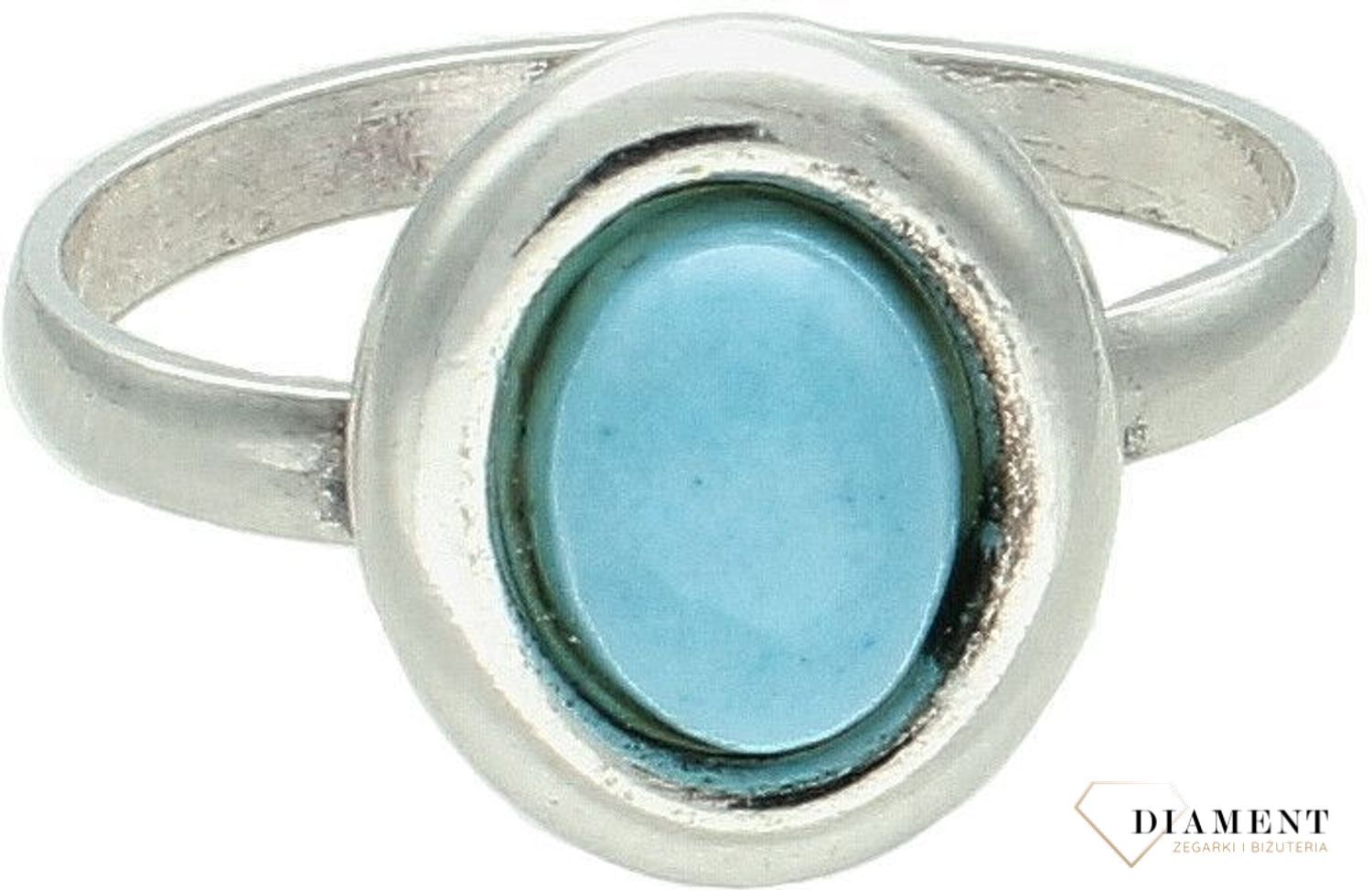 Srebrny pierścionek damski 925 klasyka z turkusem rozmiar 16 DIA-PRS-7277-925. Klasyczny pierścionek srebrny. Pierścionek srebrny z kamieniem Srebrny pierścionek dla kobiety. Pierścionek srebrny damski na prezent.2.jpg