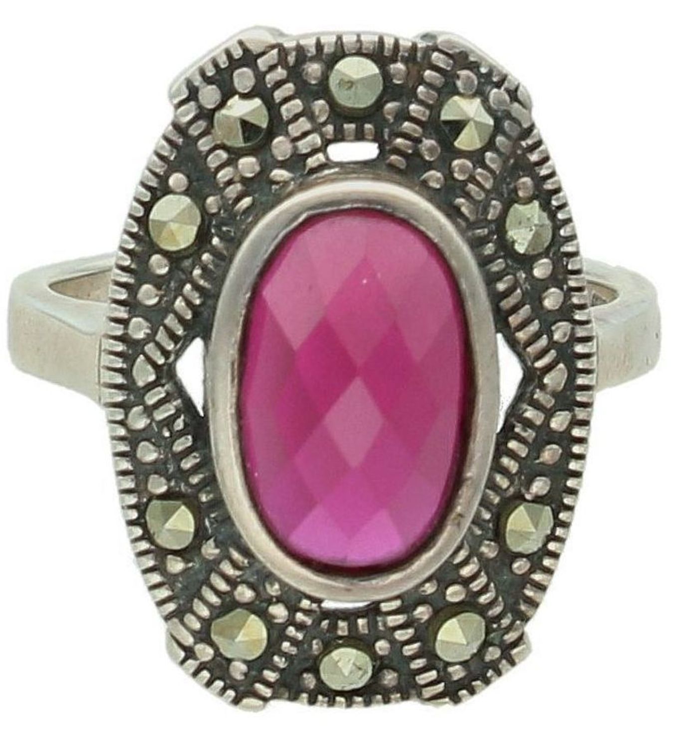 Srebrny pierścionek damski 925 z markazytami rozmiar 11 DIA-PRS-7278-925.jpg