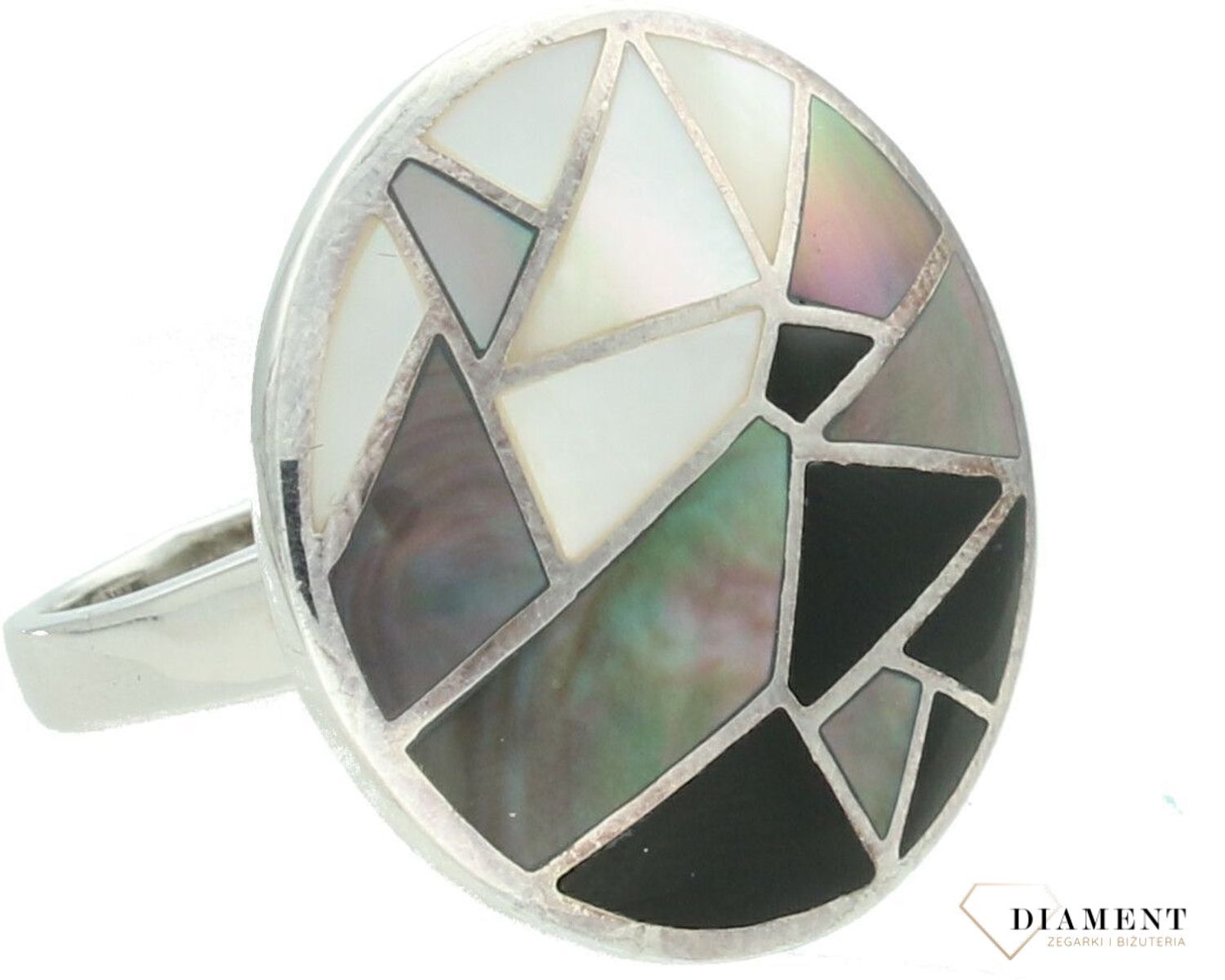 Srebrny pierścionek damski 925 okrągłe kolorowe oczko DIA-PRS-7282-925. Srebrny pierścionek damski. Pierścionek srebrny dla kobiety. Srebrny pierścionek damski na prezent. Duży pierścień..jpg