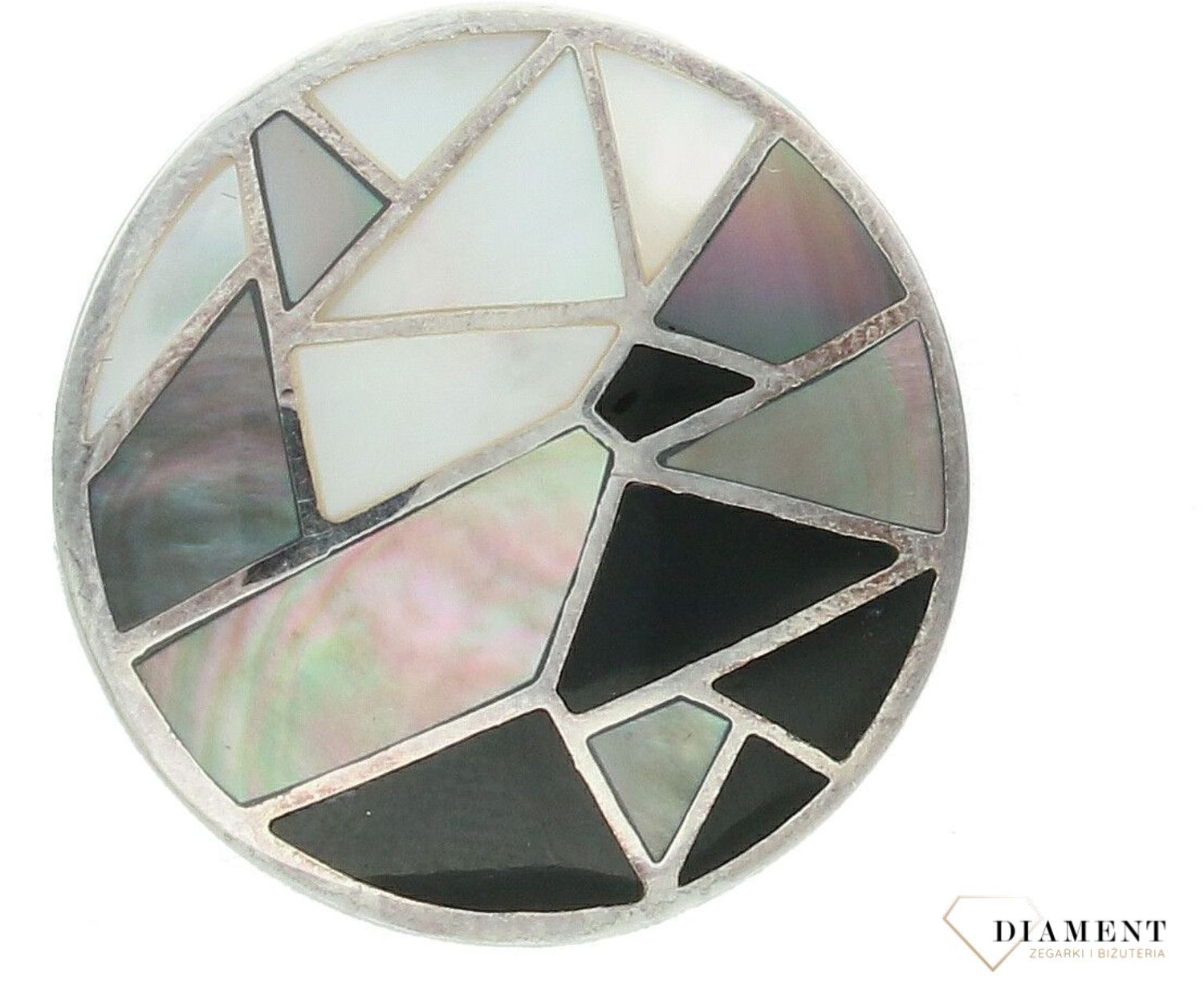 Srebrny pierścionek damski 925 okrągłe kolorowe oczko DIA-PRS-7282-925. Srebrny pierścionek damski. Pierścionek srebrny dla kobiety. Srebrny pierścionek damski na prezent. Duży pierścień..jpg