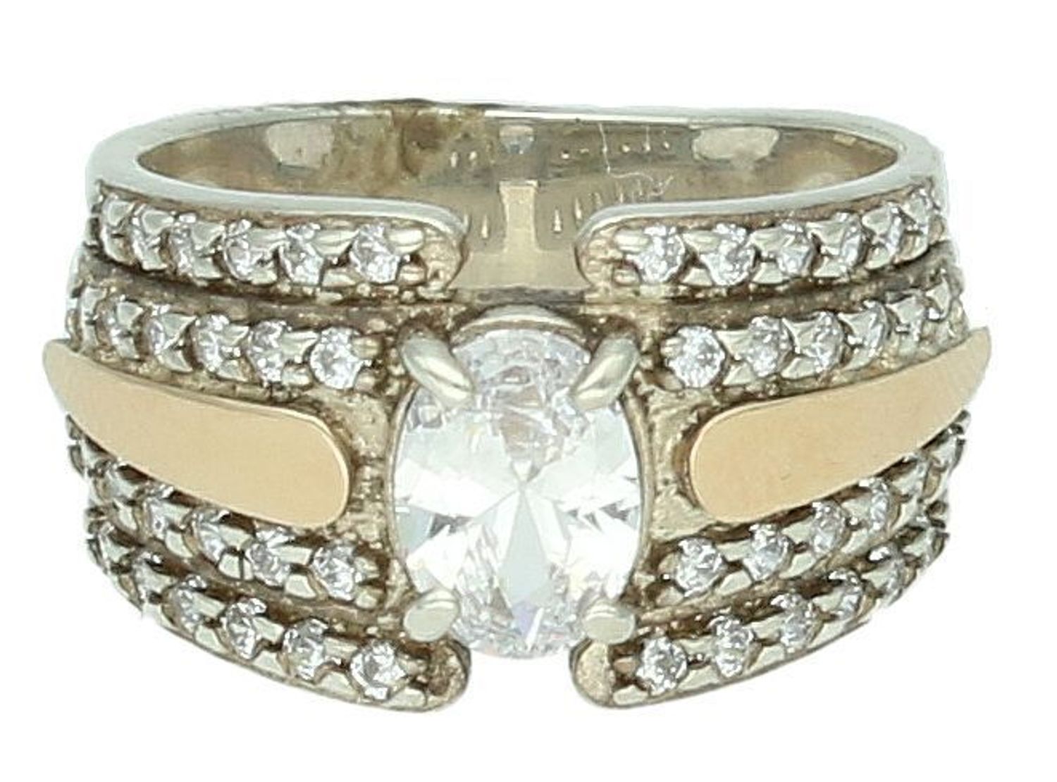 Pierścionek srebrny z cyrkoniami próba 925, DIA-PRS-7312-925 Srebrny pierścionek wykonany z najwyższej jakości srebra o prostej formie. Idealny pomysł na prezent dla każdej kobiety1.jpg