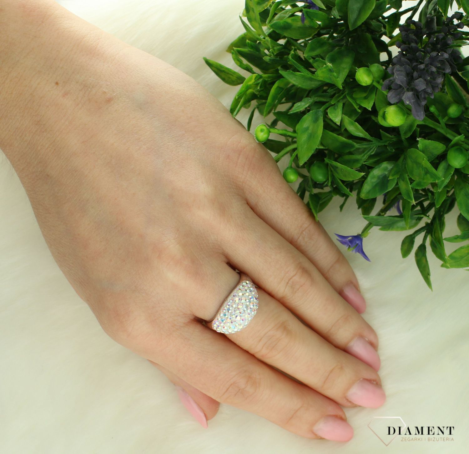 Srebrny pierścionek damski 925 z cyrkoniami DIA-PRS-7314-925. Srebrny pierścionek damski. Srebrny pierścionek z cyrkoniami. Srebrny pierścionek na prezent dla kobiety (2).jpg