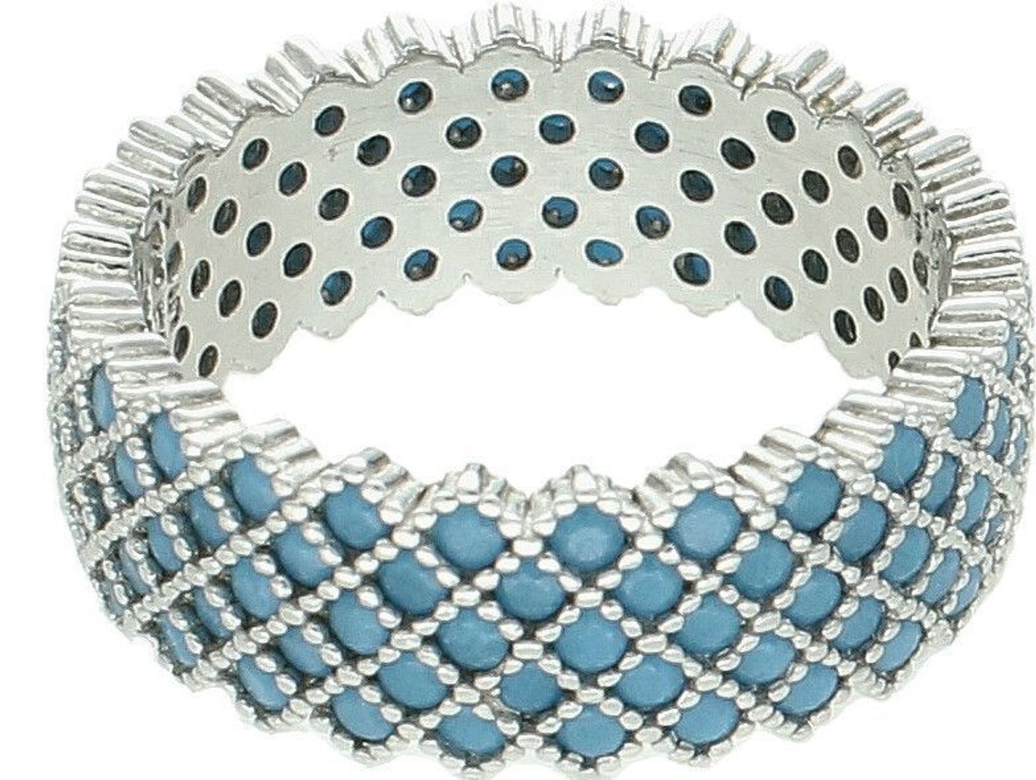 Srebrny pierścionek damski 925 turkusowa obrączka DIA-PRS-7316-925. Srebrny pierścionek damski. Pierścionek srebrny na prezent. Niebieska obrączka ze srebra. Kolorowy pierścionek srebrny..jpg