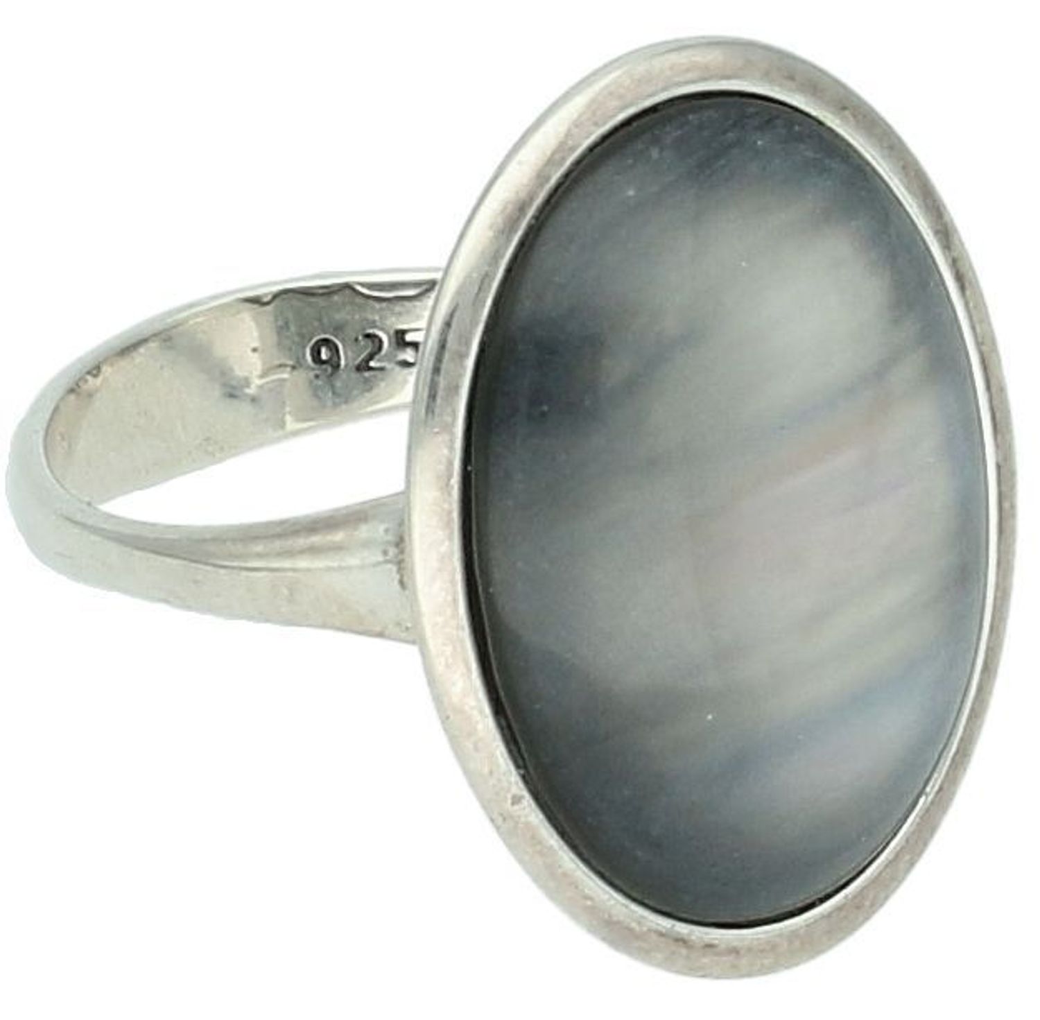 Pierścionek srebrny masa perłowa próba 925, DIA-PRS-7323-925 Srebrny pierścionek wykonany z najwyższej jakości srebra o prostej formie. Idealny pomysł na prezent dla każdej kobiety. 1.jpg