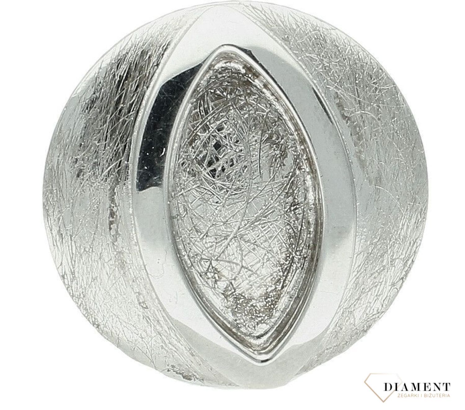 Srebrny pierścionek damski 925 z efektem gniecenia DIA-PRS-7324-925.  Srebrny pierścionek damski. Srebrny pierścionek okrągły. Pierścionek srebrny damski. Srebrny pierścionek na prezent dla kobiety.2.jpg