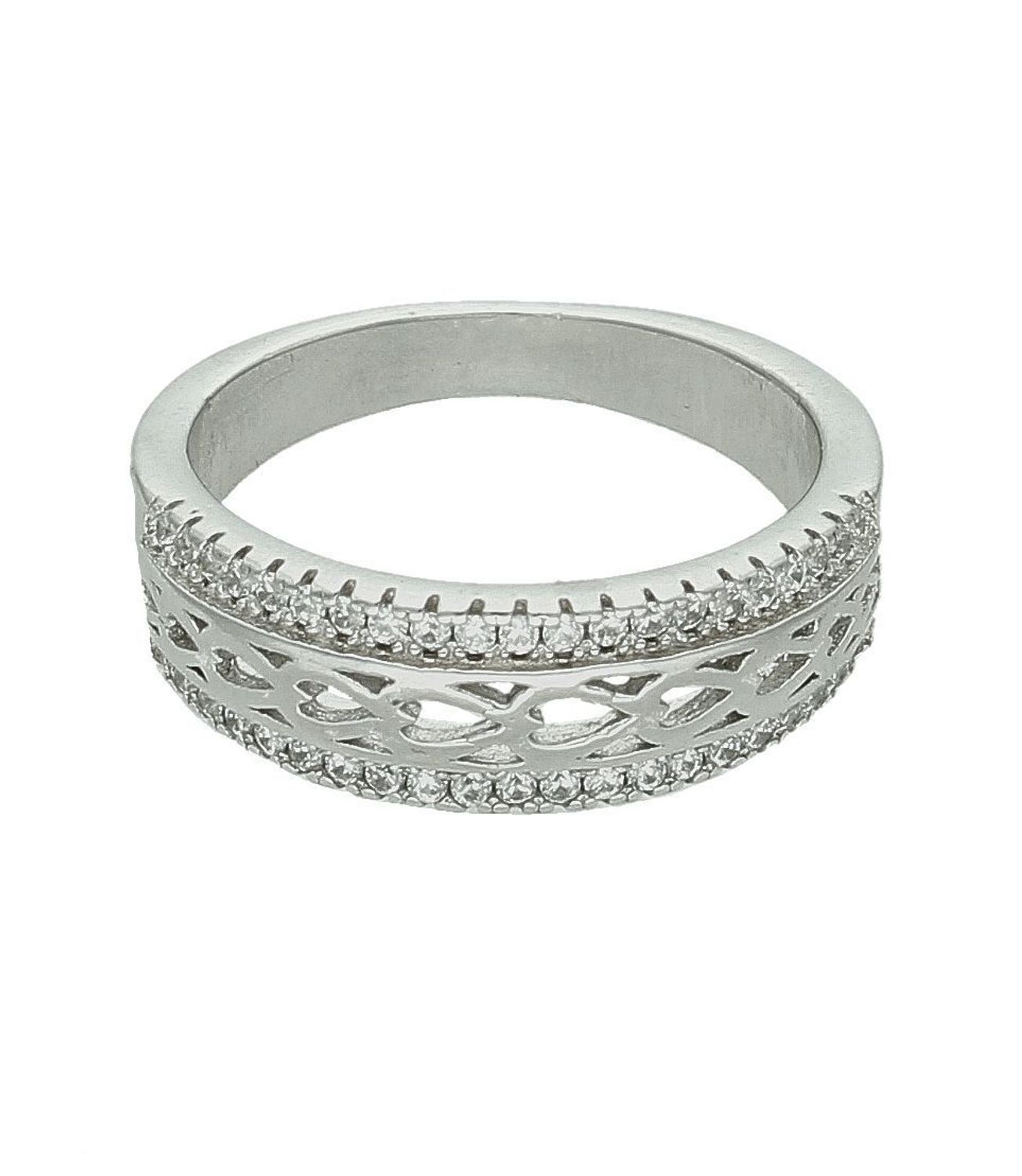 Srebrny pierścionek damski 925 z cyrkoniami i serduszkami rozmiar 14 DIA-PRS-7339-925. Srebrny pierścionek damski. Srebrny pierścionek z cyrkoniami. Pierścionek srebrny damski..jpg