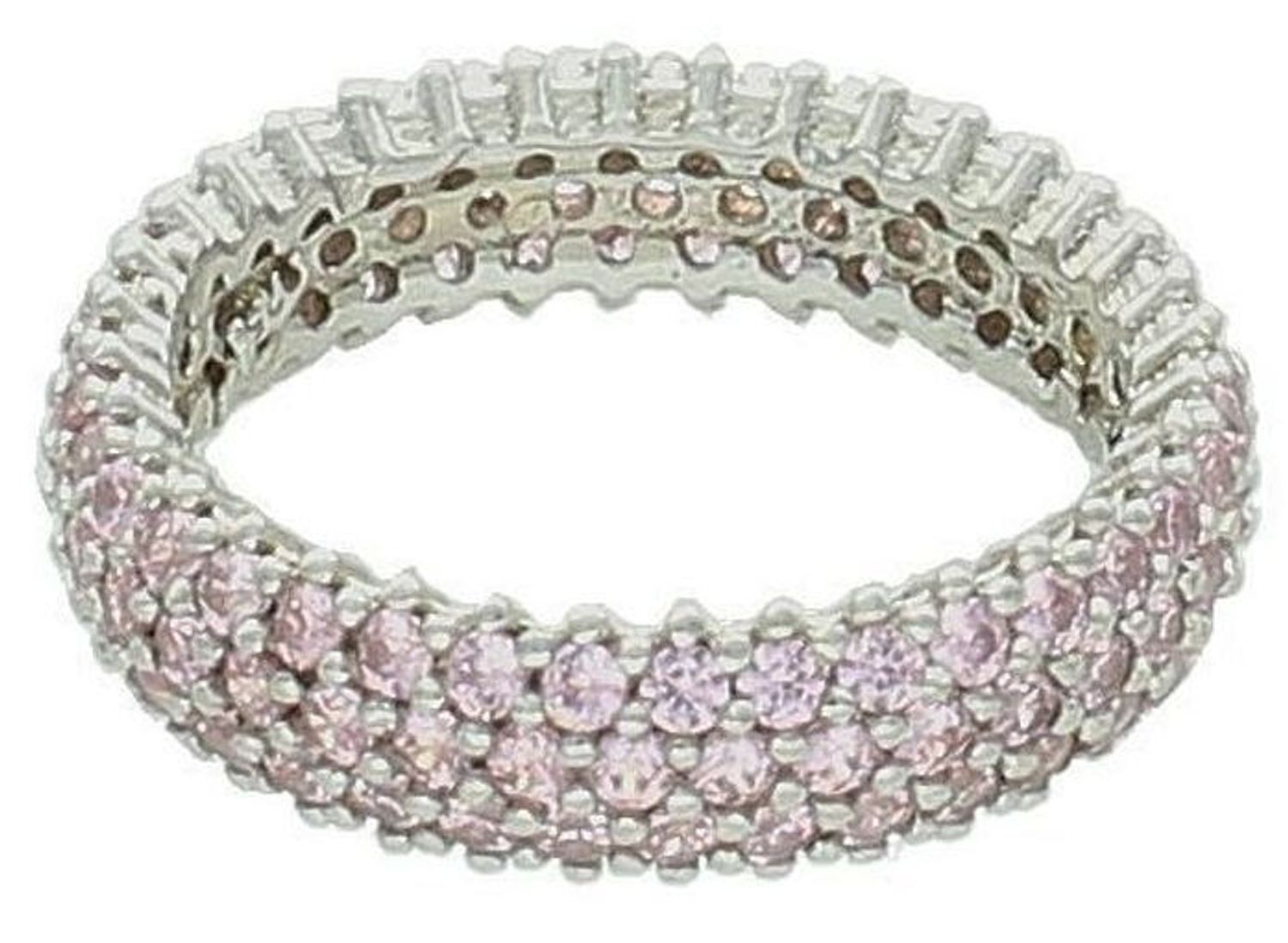 Srebrny pierścionek damski 925 z różowymi cyrkoniami rozmiar 11 DIA-PRS-7343-925.  Srebrny pierścionek damski. Pierścionek srebrny dla kobiety na prezent. Srebrny damski pierścionek z cyrkoniami.1.jpg