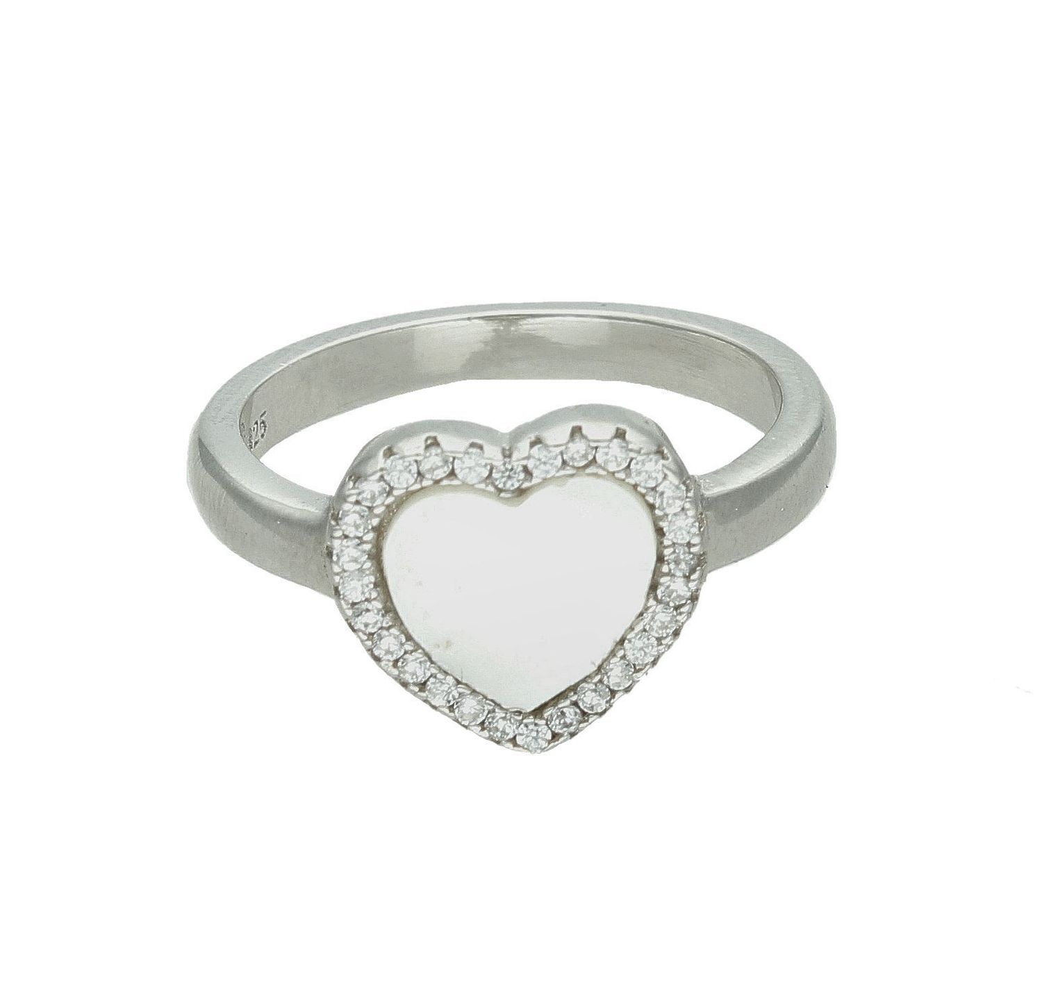 Pierścionek srebrny 925 serce z masą perłową rozmiar 12 DIA-PRS-7345-925.jpg