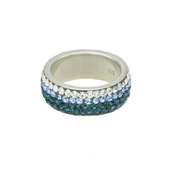 Srebrny pierścionek damski 925 obrączka Swarovski elements rozmiar 9. Srebrny pierścionek damski. Srebrny pierścionek z kryształkami. Pierścionek Swarovski. Pierścionek damski srebrny na prezent (2).jpg