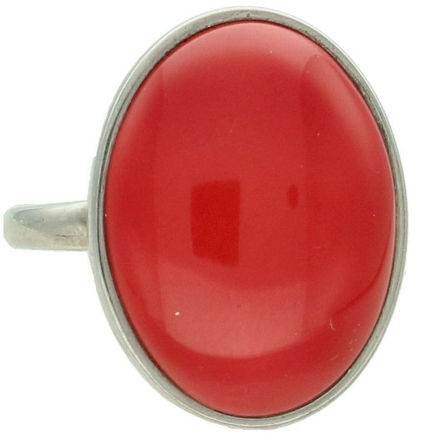 Srebrny pierścionek damski 925 owalny z koralem rozmiar 17 DIA-PRS-7366-925 5.jpg