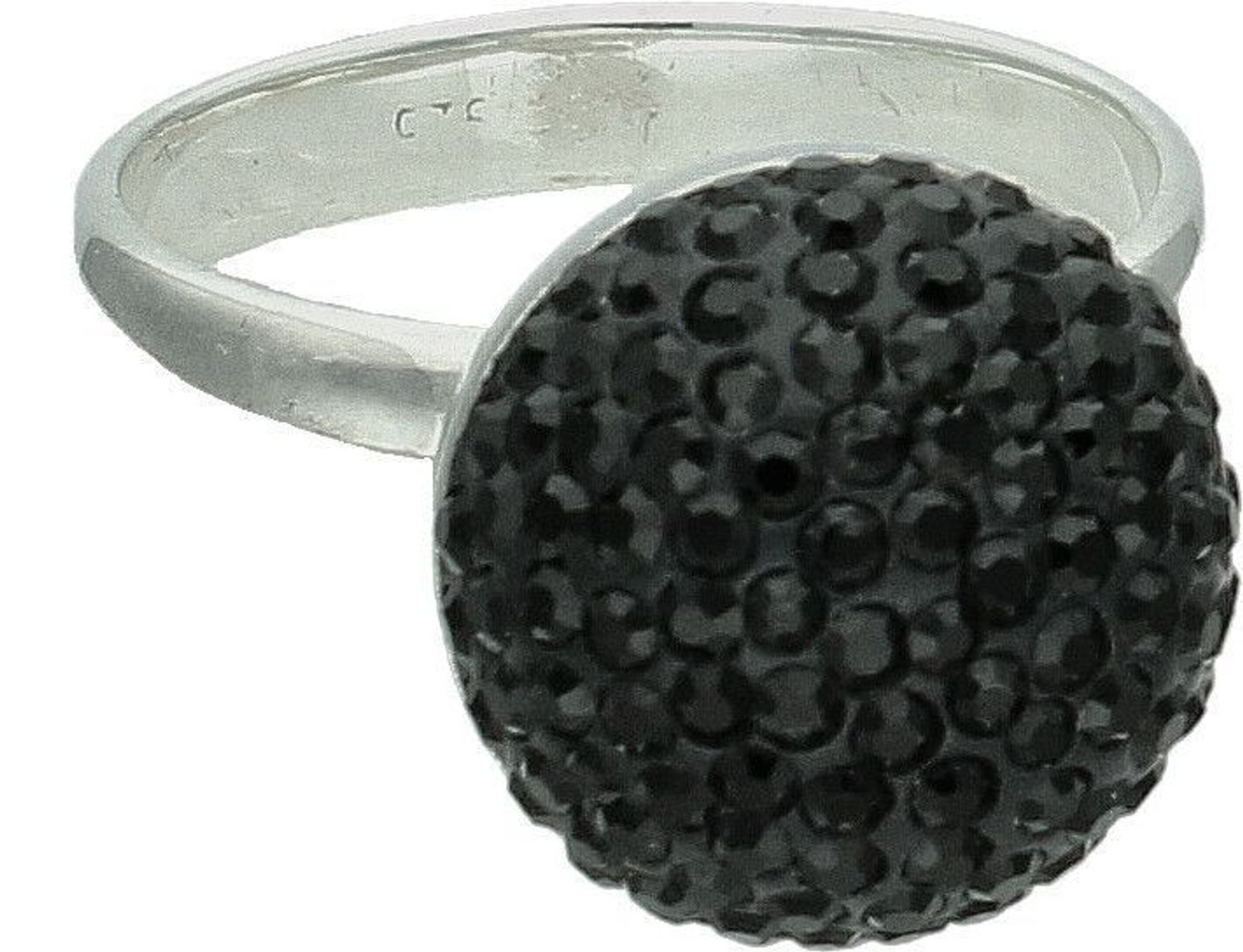 Srebrny pierścionek damski 925 czarne oczko  z kryształami Swarovski rozmiar 22 DIA-PRS-7368-925 (2).jpg