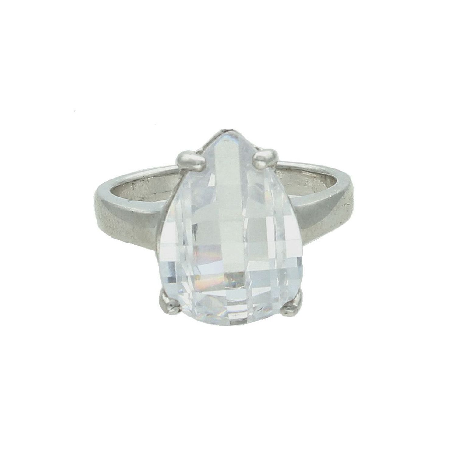 Srebrny pierścionek damski 925 duża owalna cyrkonia rozmiar 16 DIA-PRS-7380-925.jpg