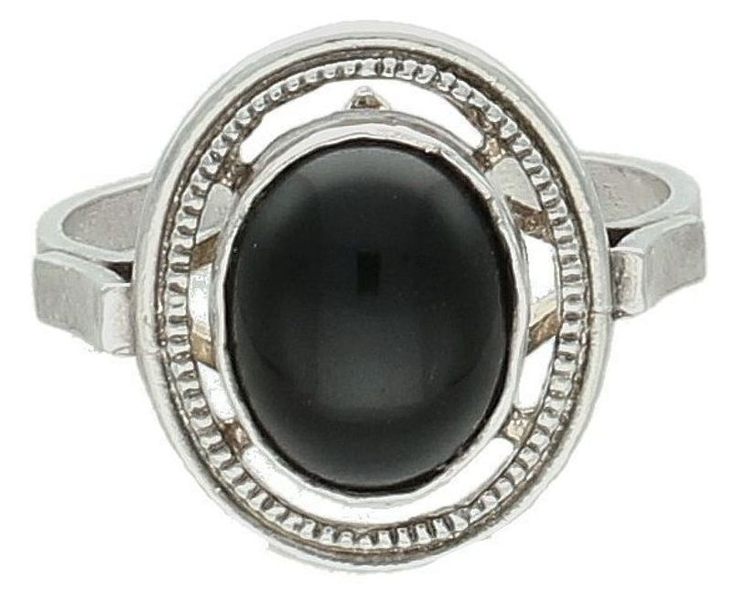 Srebrny pierścionek damski 925 z onyksem rozmiar 14 DIA-PRS-7411-925. Srebrny pierścionek damski. Pierścionek srebrny dla kobiety na prezent. Srebrny damski pierścionek z onyksem.9.jpg