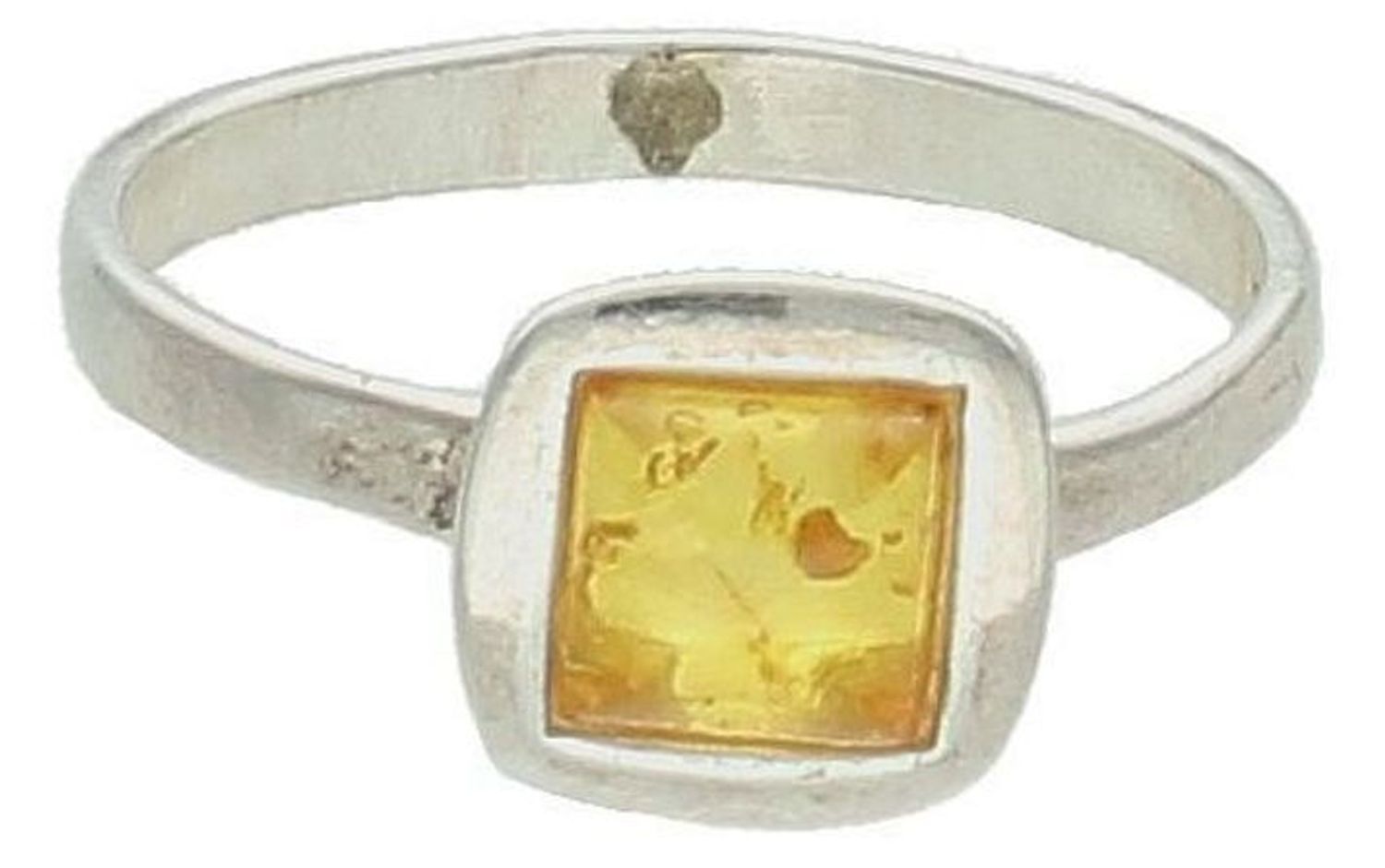 Srebrny pierścionek damski 925 z kwadratowym bursztynem rozmiar 18 DIA-PRS-7452-925.  Biżuteria z bursztynami. Srebrny pierścionek z bursztynem bałtyckim. Oryginalny srebrny pierścionek.jpg